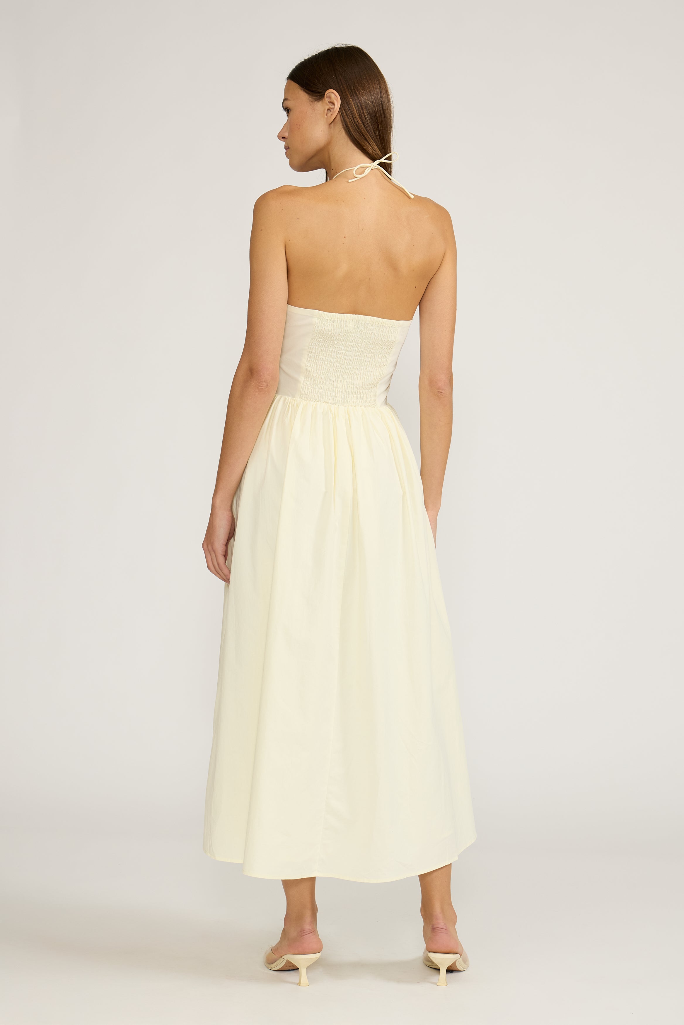 Hilary Bead Detail Dress - Yellow