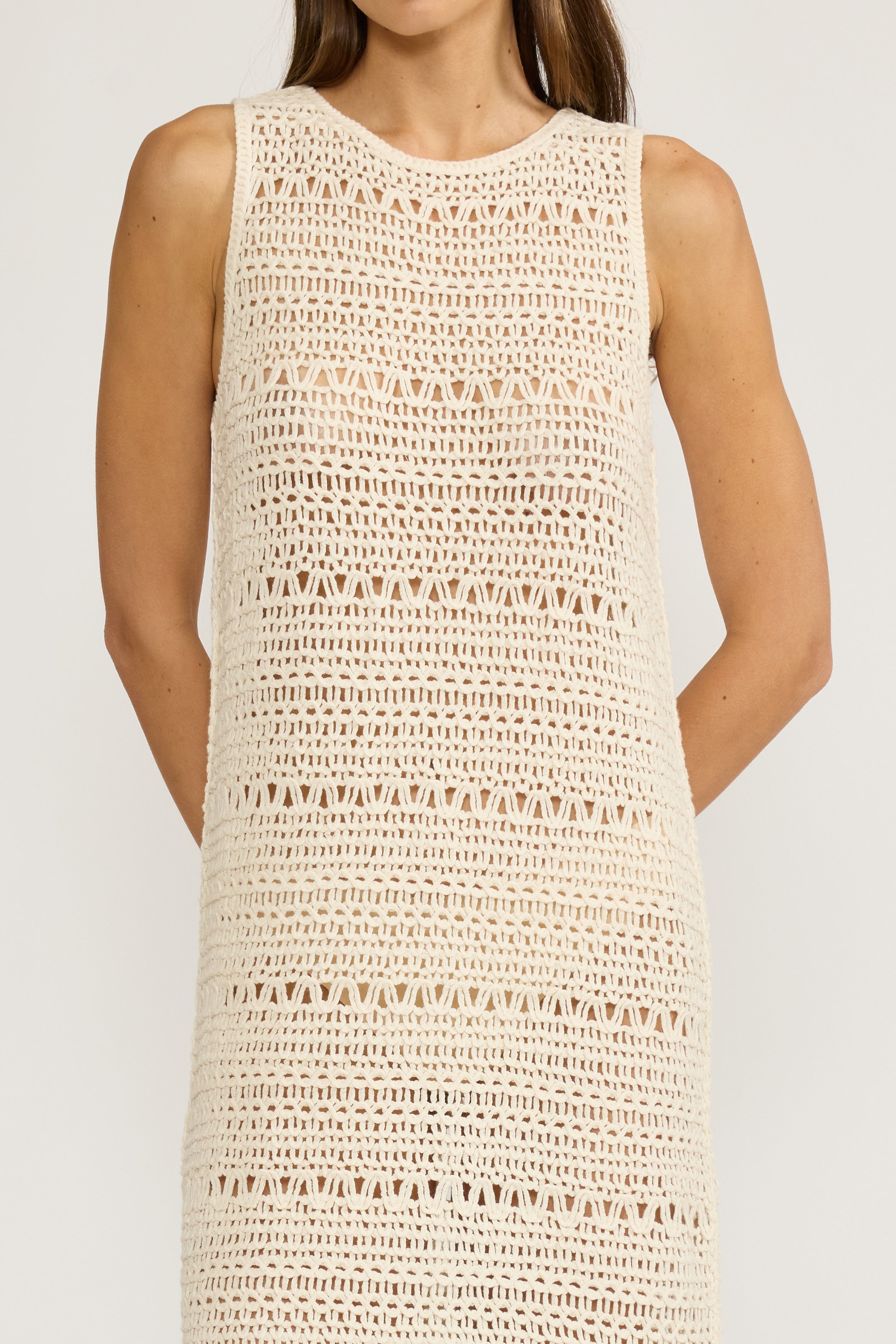 Tyler Crochet Dress - Cream