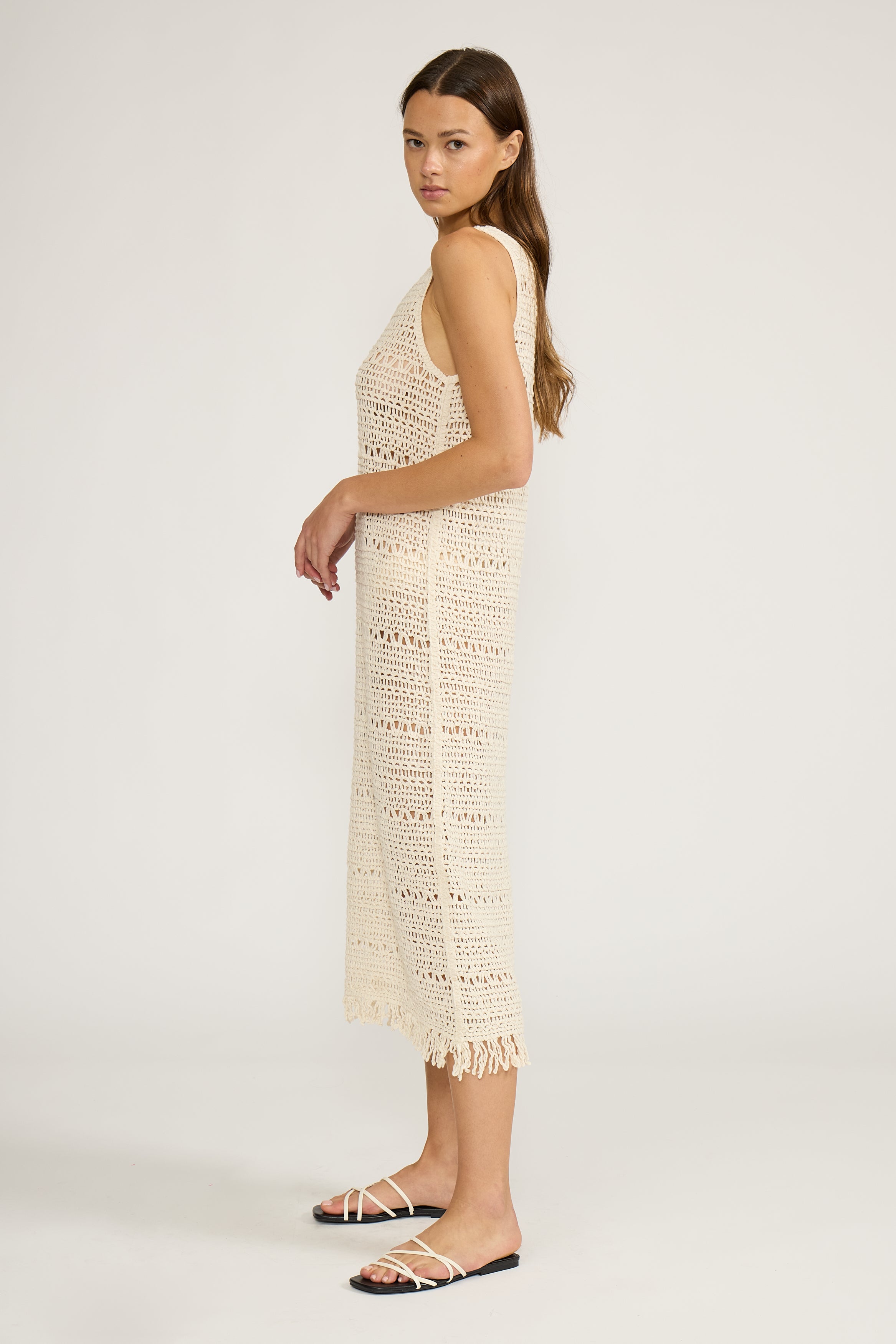 Tyler Crochet Dress - Cream