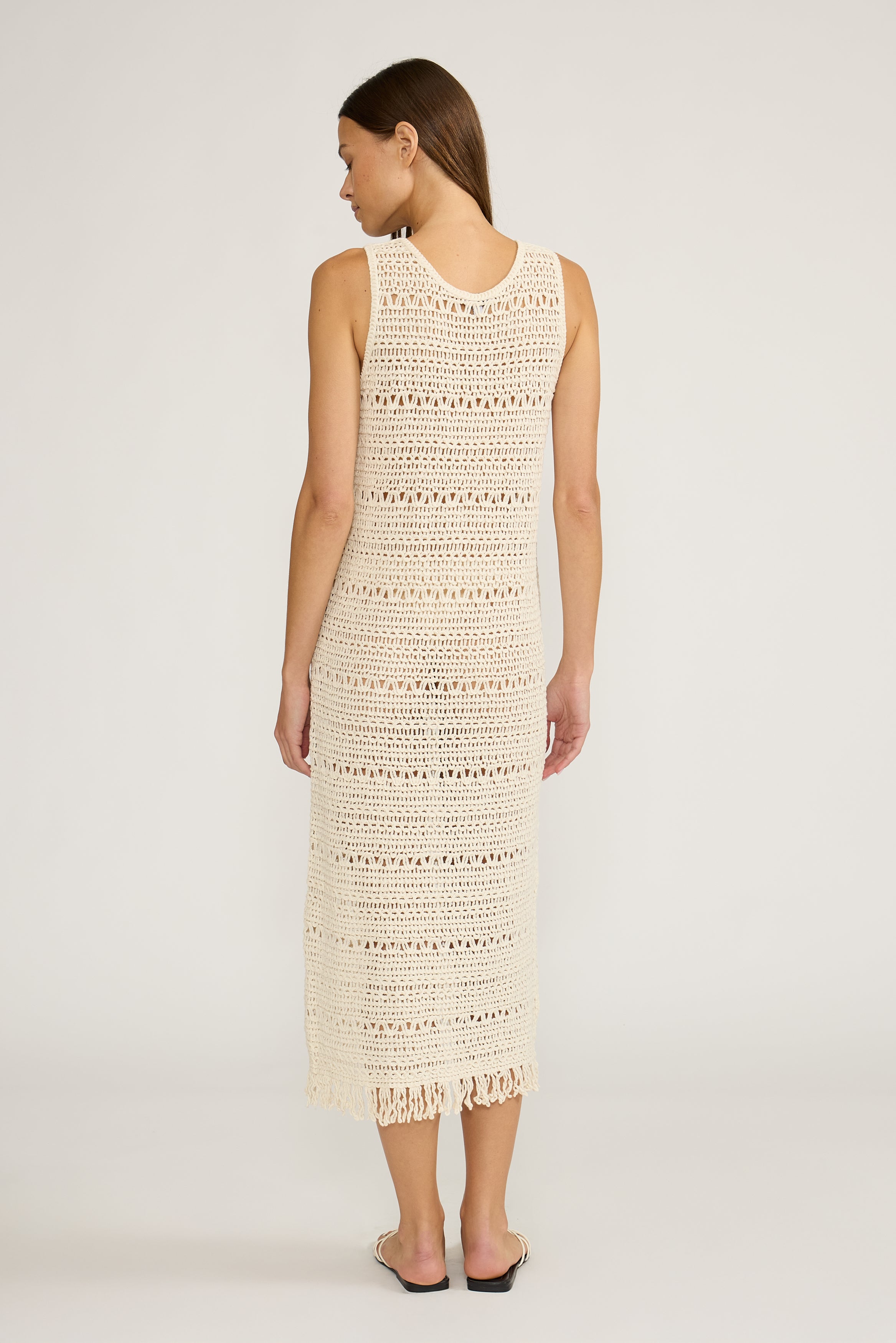 Tyler Crochet Dress - Cream