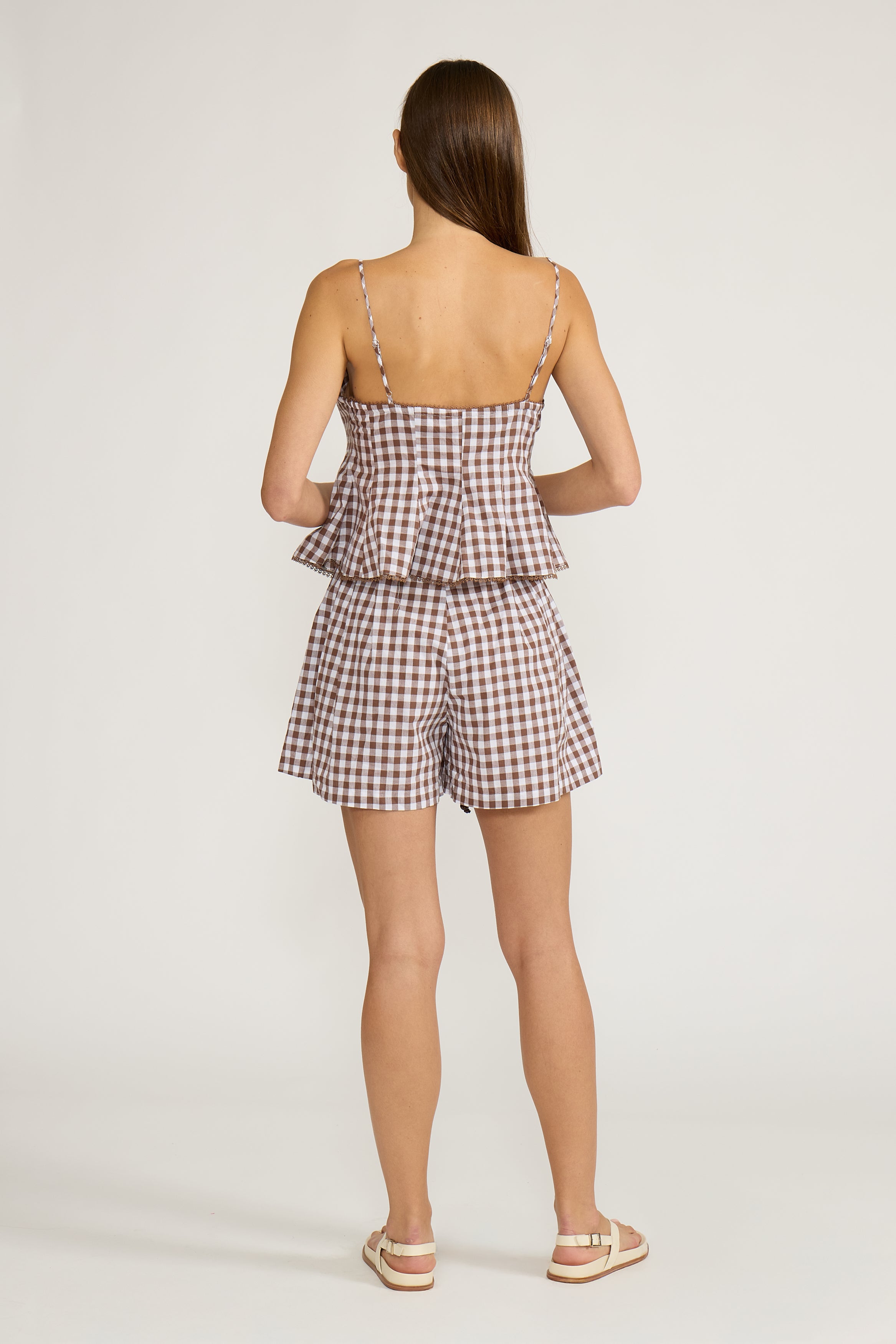Holly Tie Tank Top - Brown