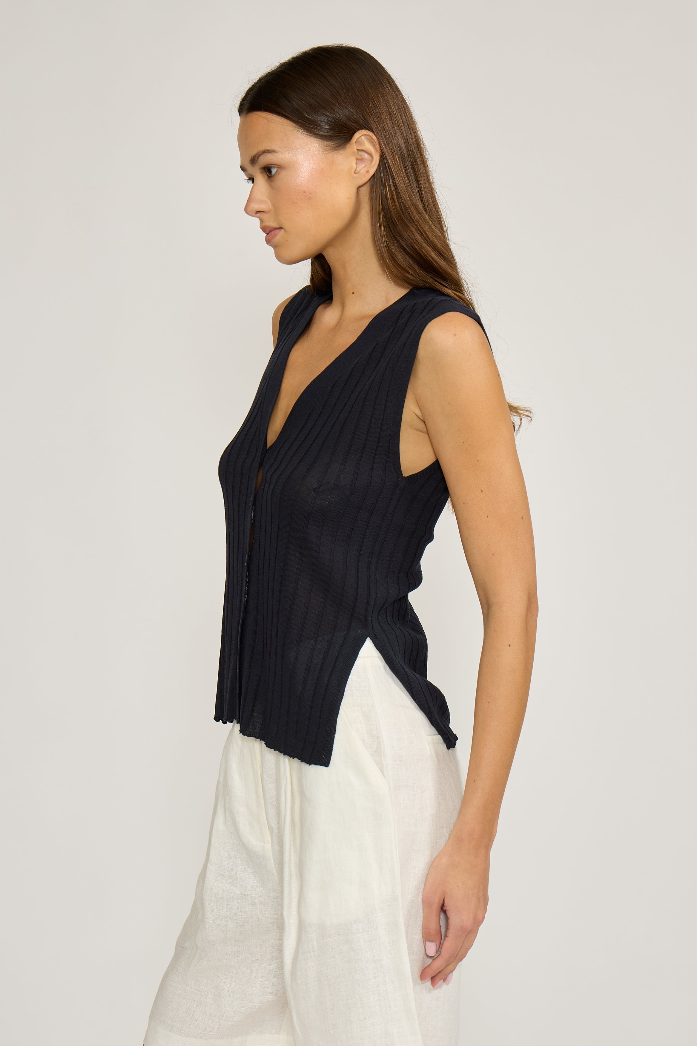 Kelly Knit Top - Navy