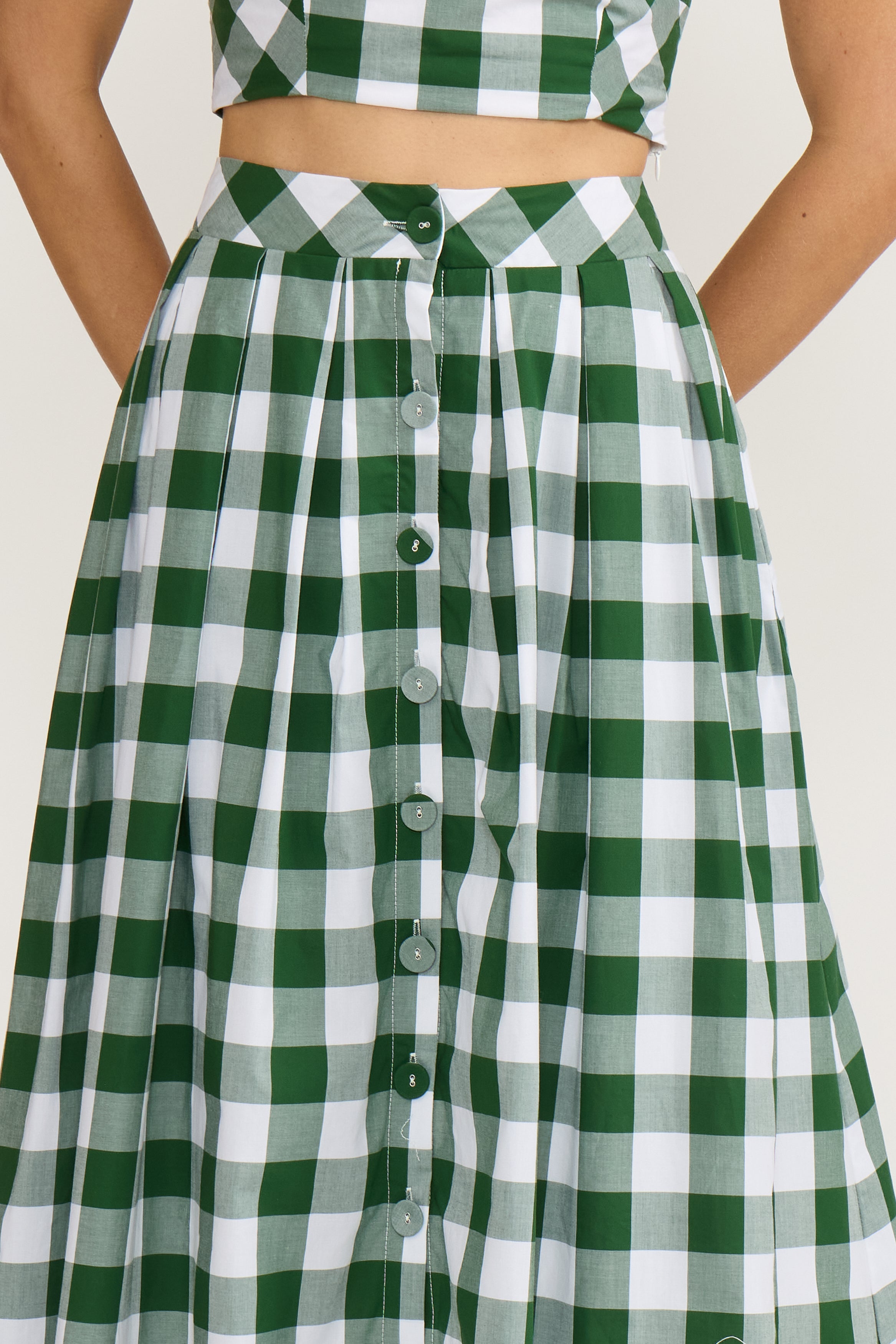 Lucy Paris - Honey Midi Skirt - Green