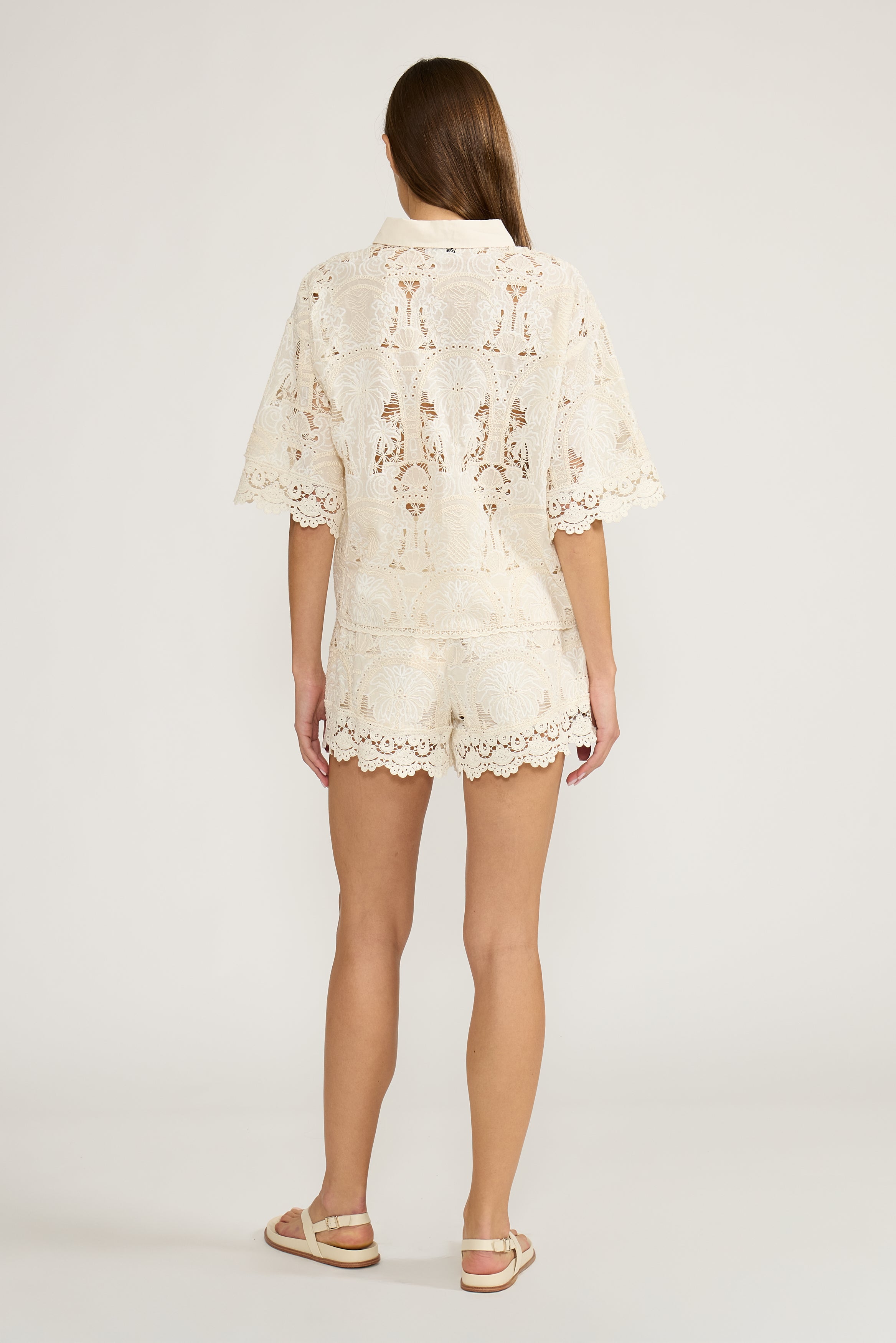 Nellie Button Down Top - Cream