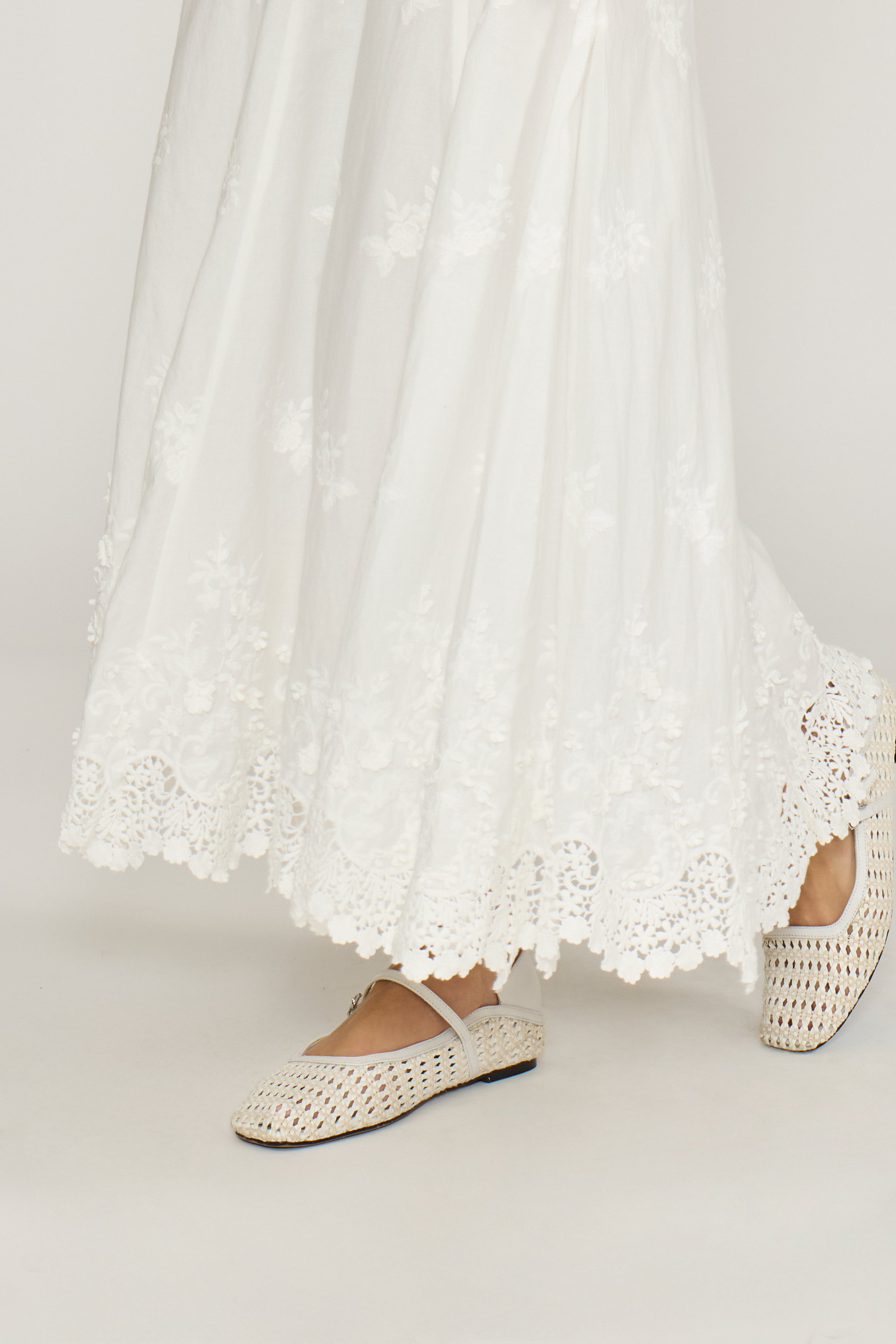 Jolene Eyelet Skirt - White