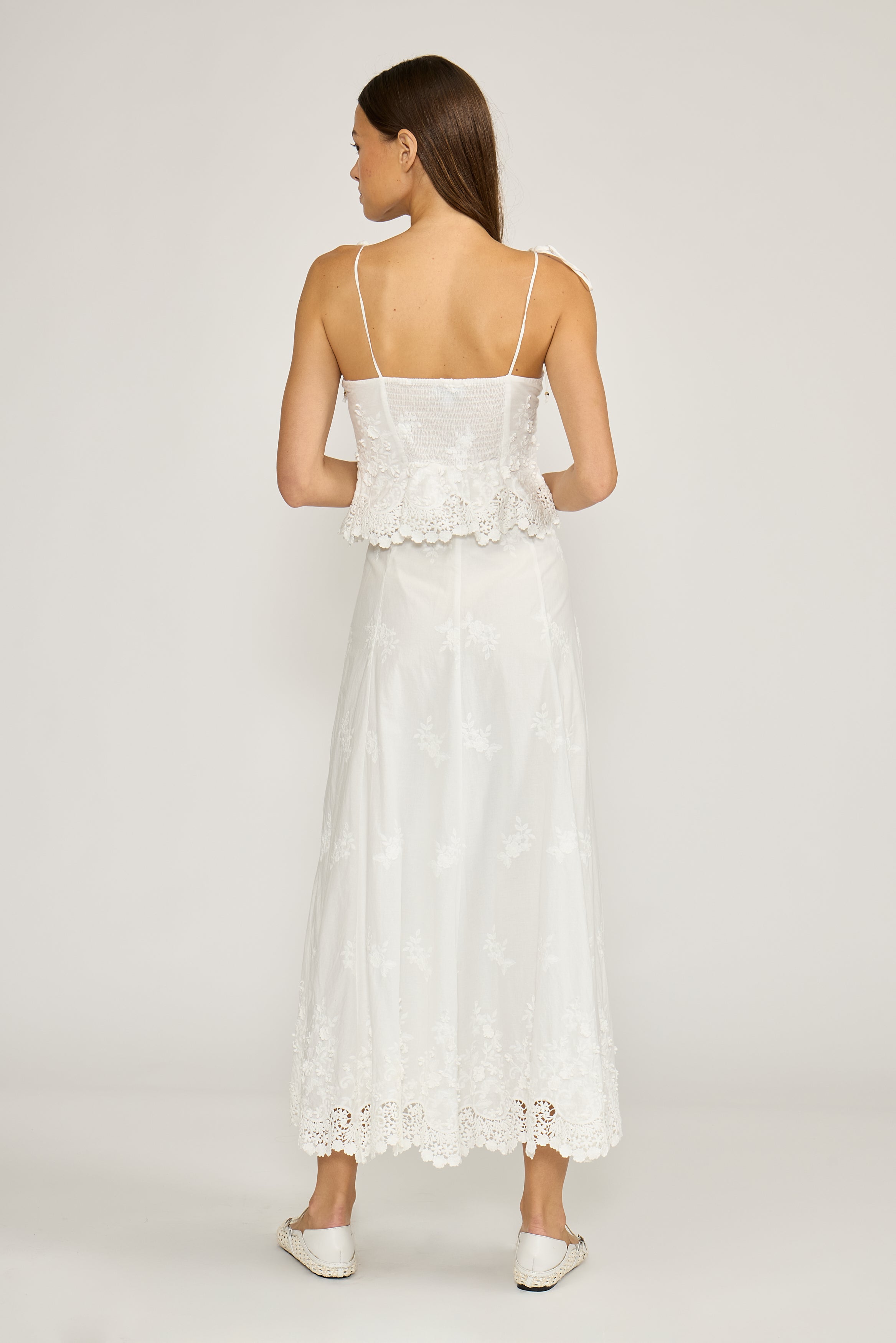 Jolene Eyelet Skirt - White