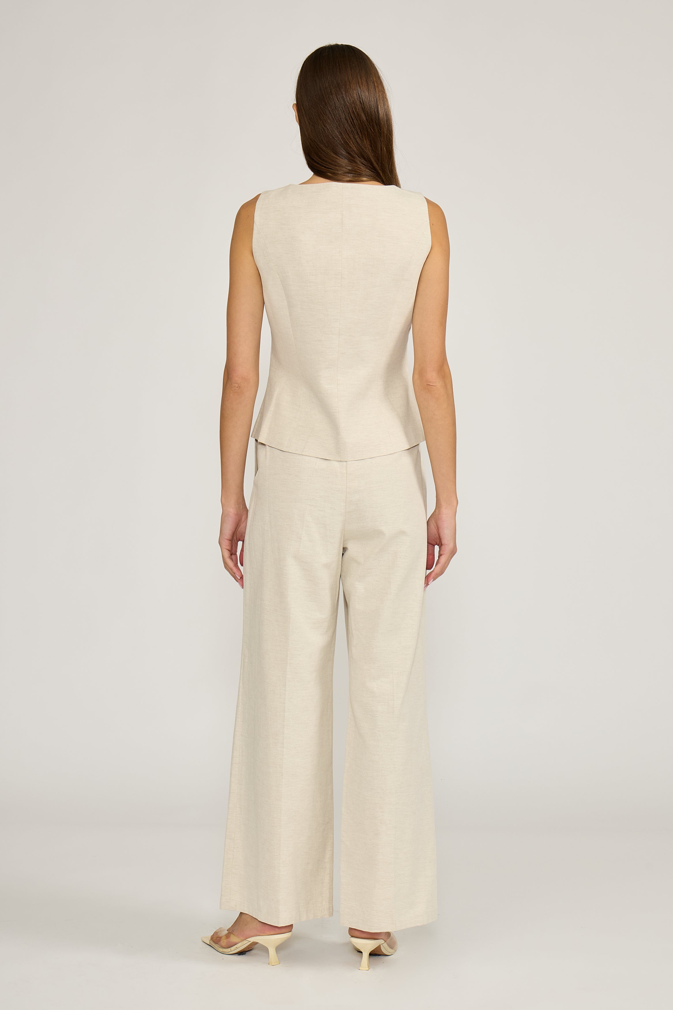 Logan Tie Pants - Beige