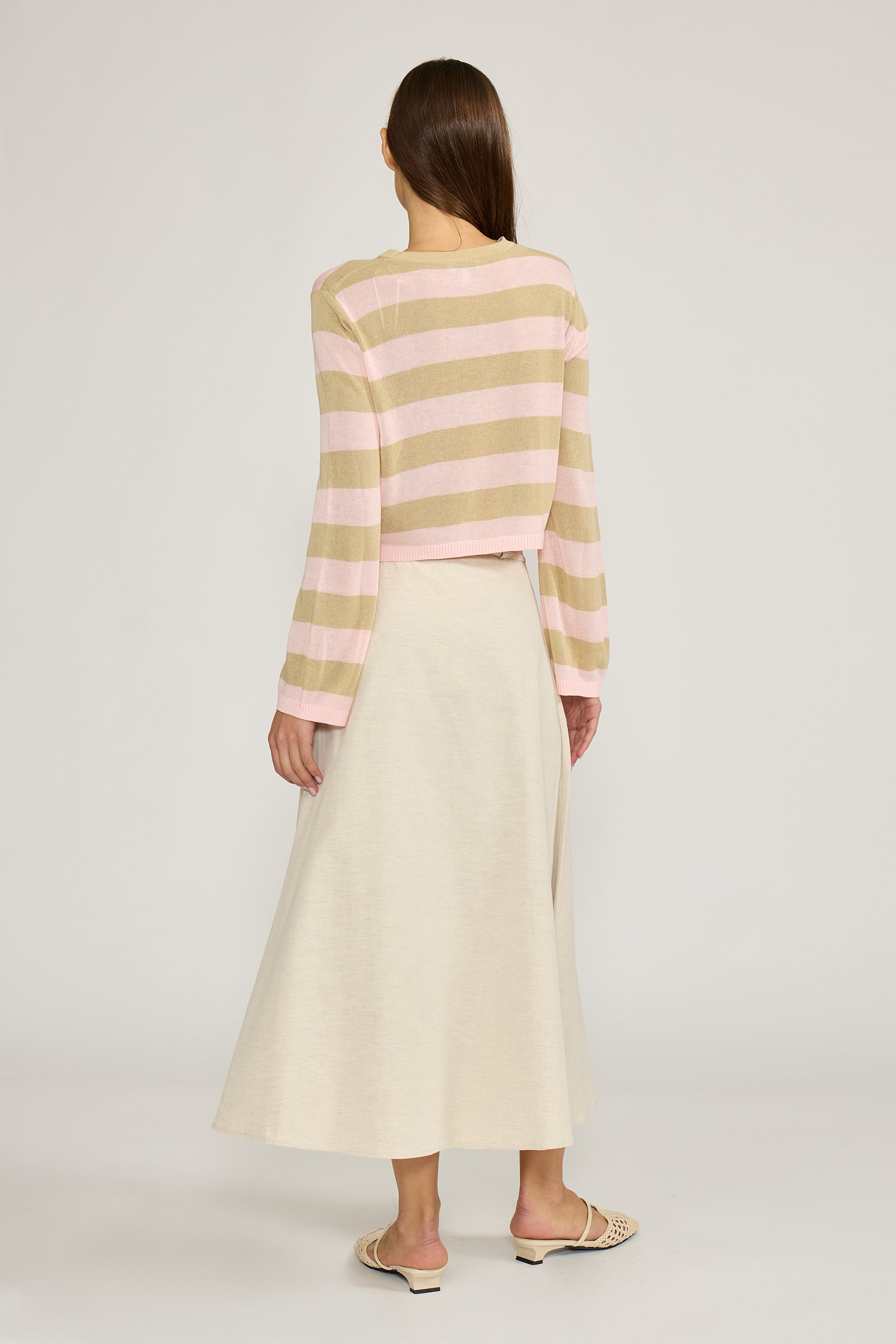 Hayden A-Line Skirt - Beige