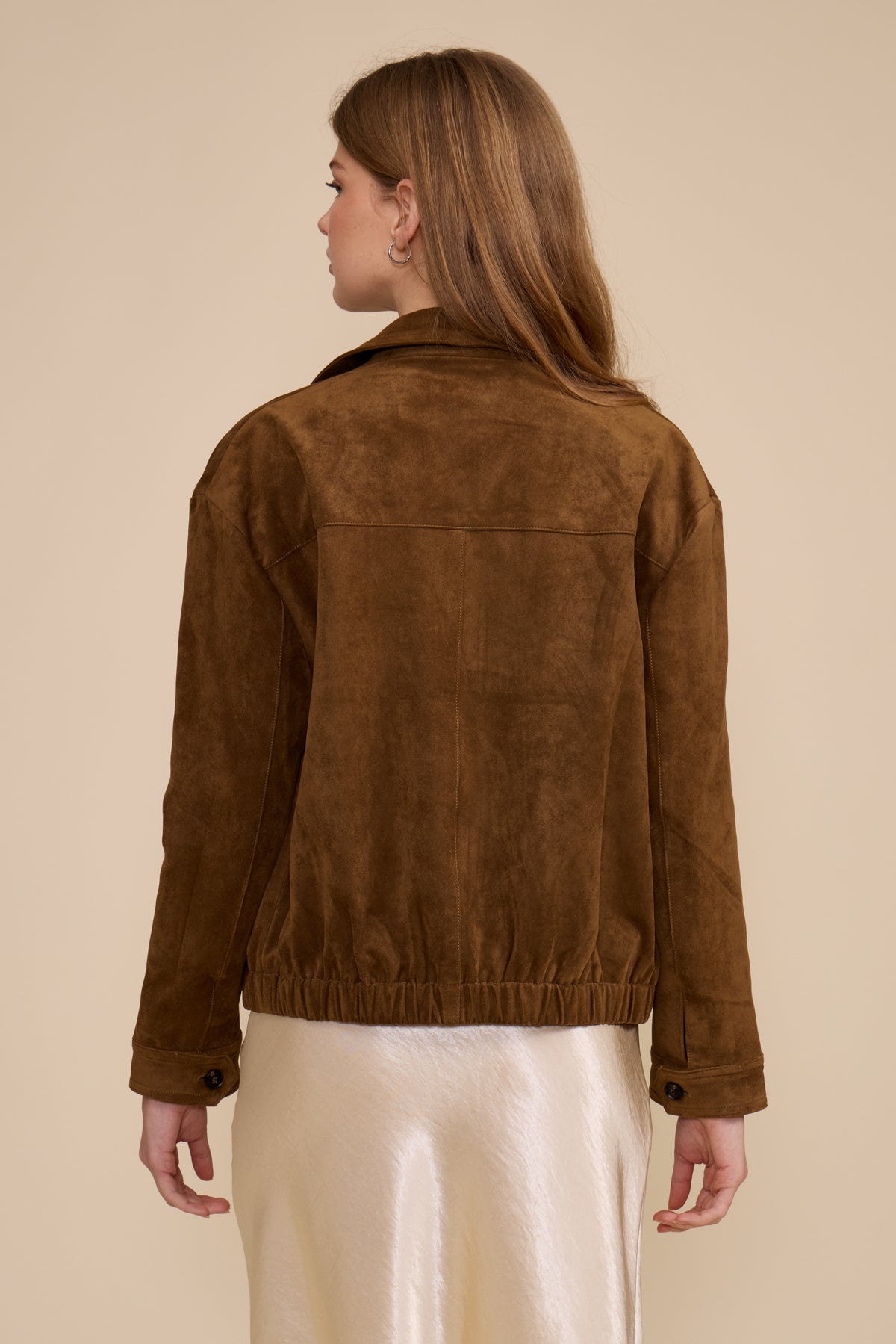 Henry Faux Suede Jacket - Walnut