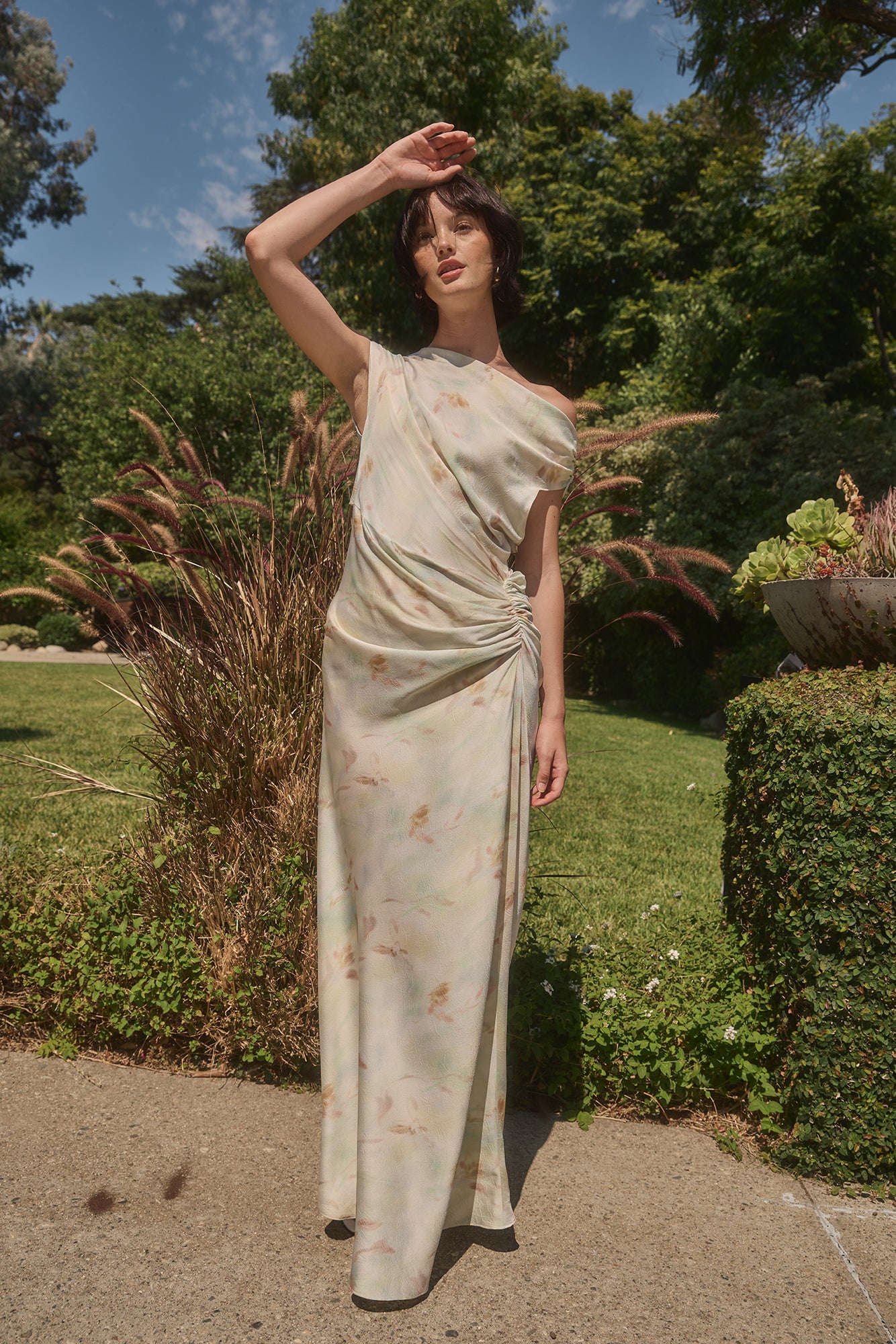 Lucy Paris-Arta Gathered Dress - Mint