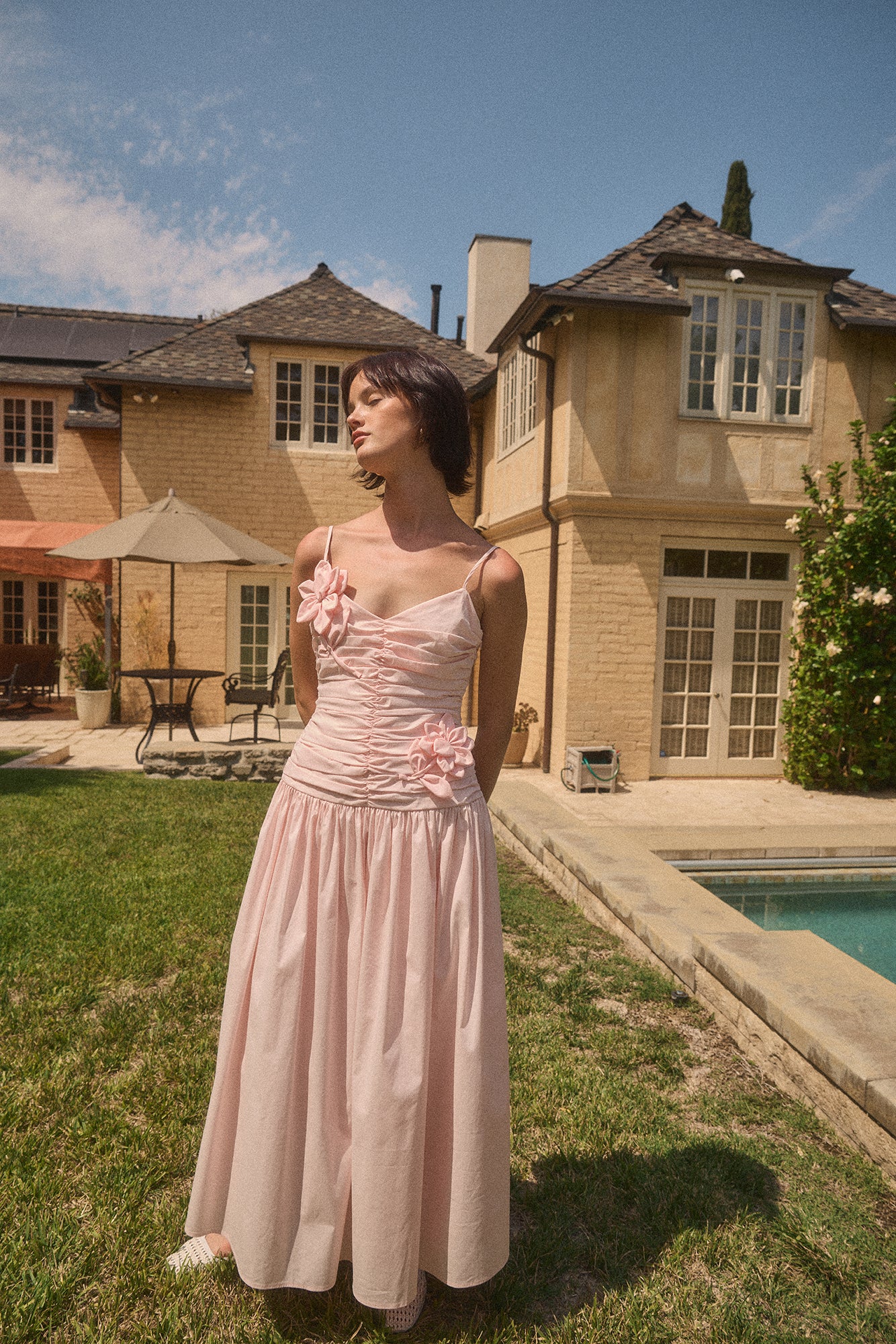 Lucy Paris-Harlowe Ruched Midi Dress