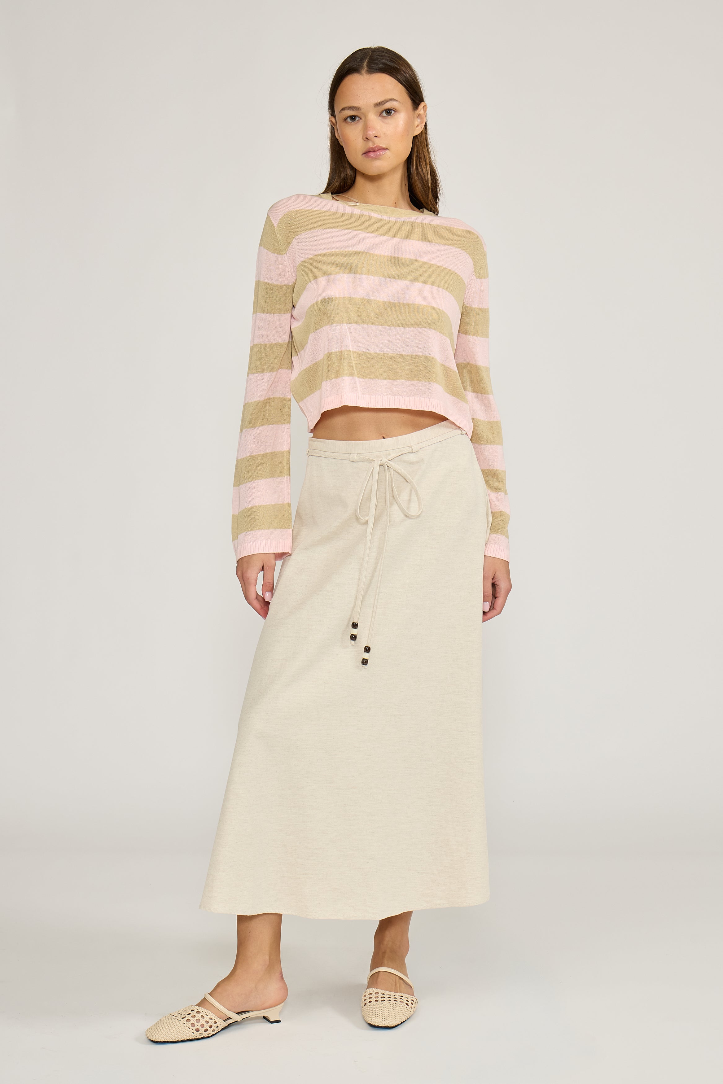 Lucy Paris-Hayden A-Line Skirt - Beige