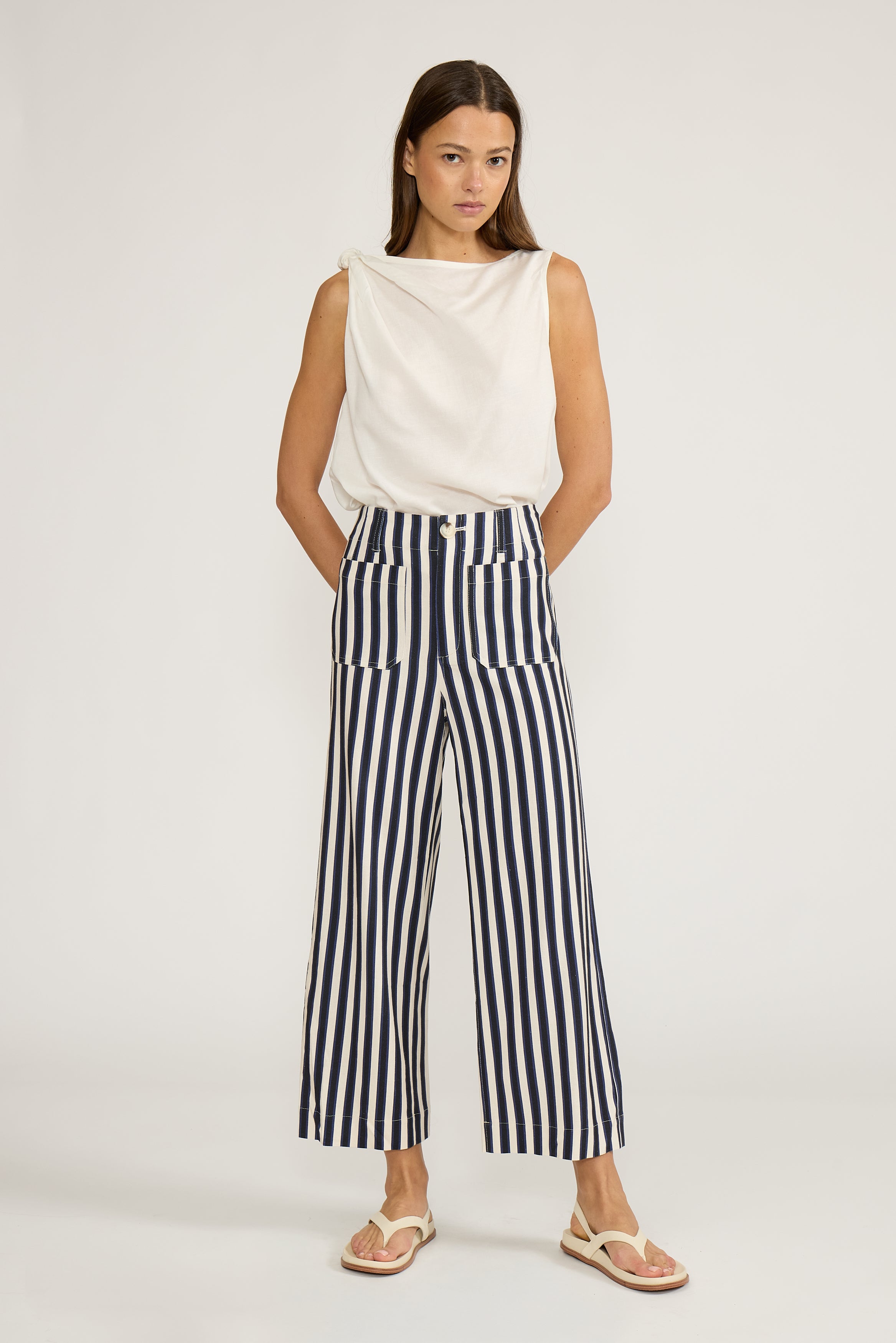Lucy Paris-Johnny Pants - Navy Stripe