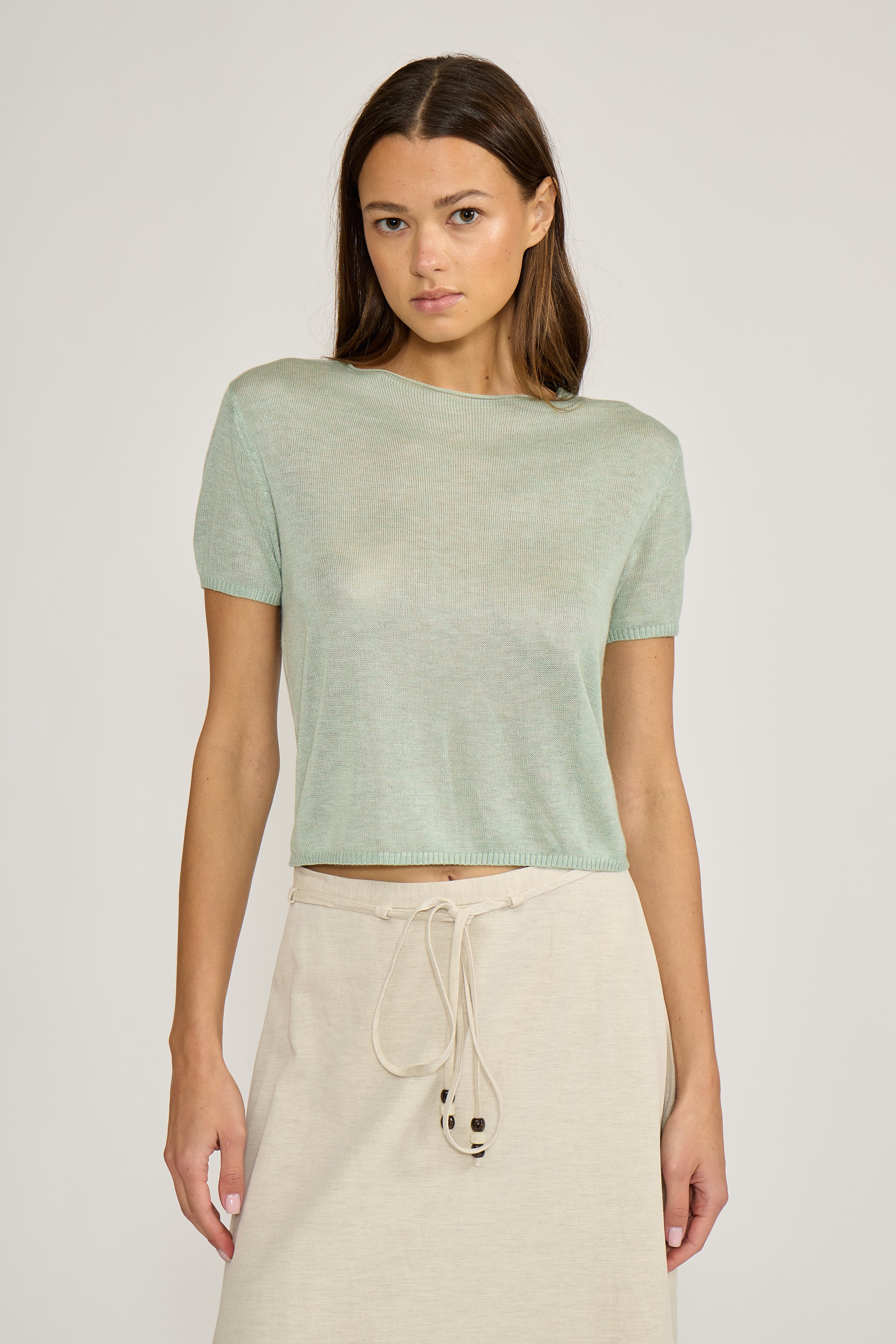 Lucy Paris-Macie Knit Top - Sage