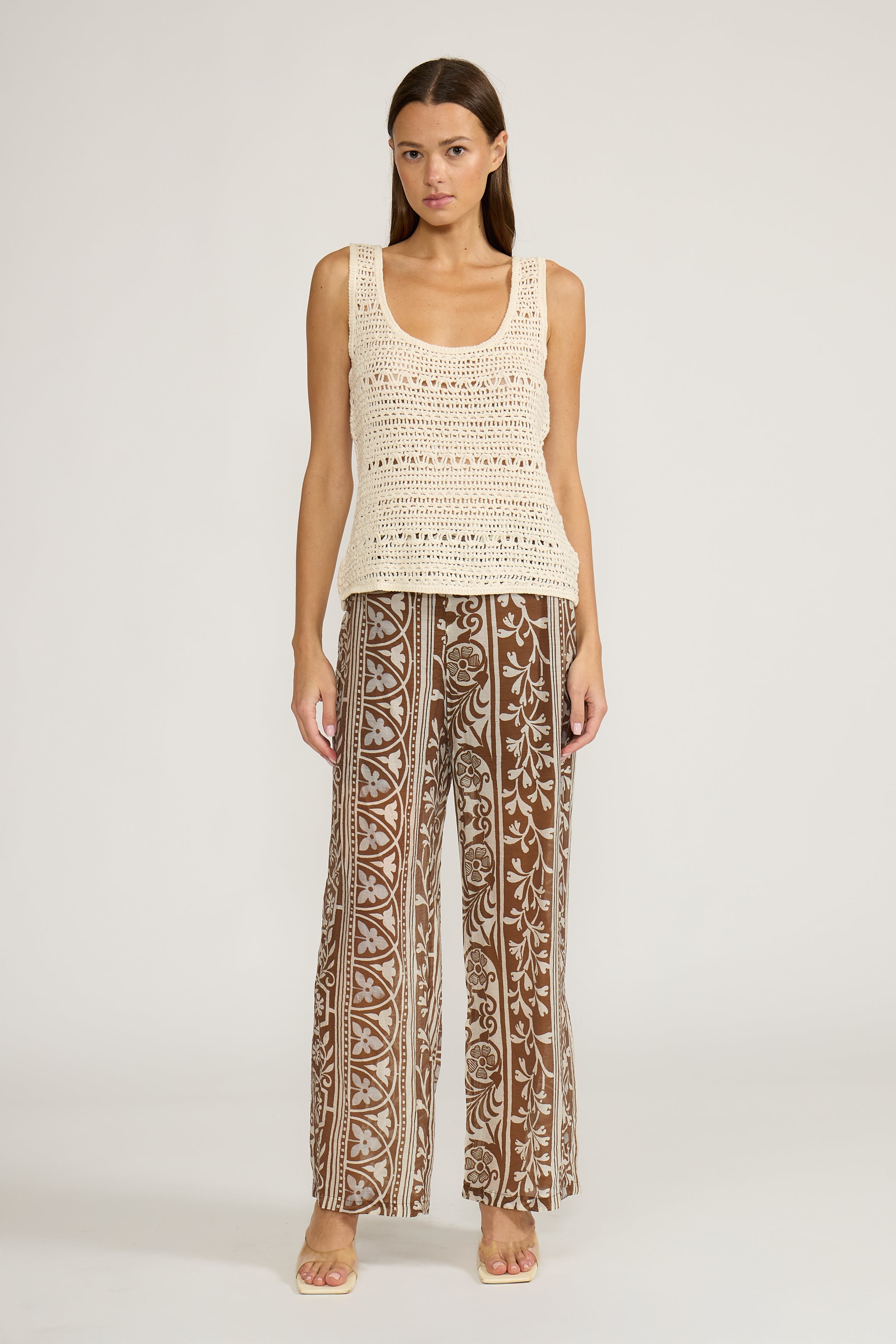Lucy Paris -Opal Crochet Top - Cream