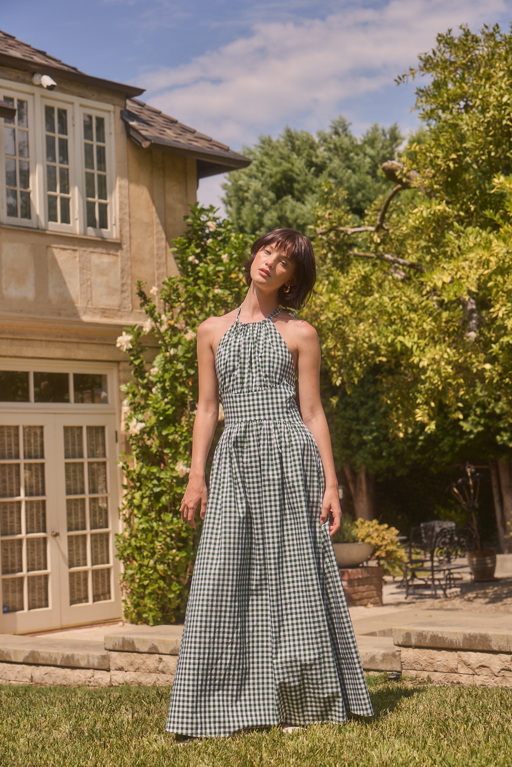 gingham halter dress Neck Mini Off The Square 70% polyester Tuckernuck Red Gingham Halter Dress
