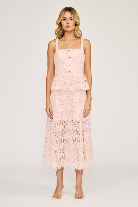 Lucy Paris - Rosalie Peplum Lace Dress