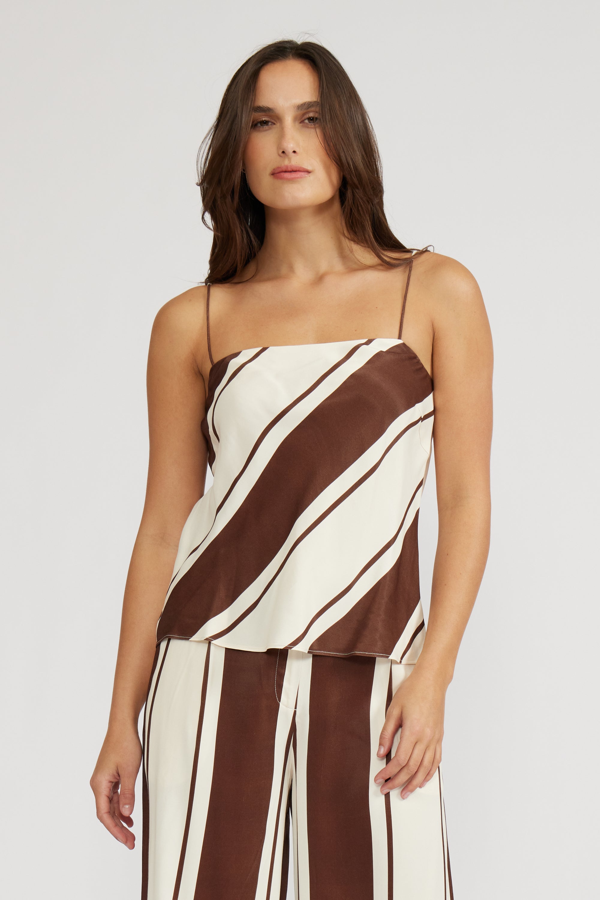 Lucy Paris - Allie Tank Top - Brown cream