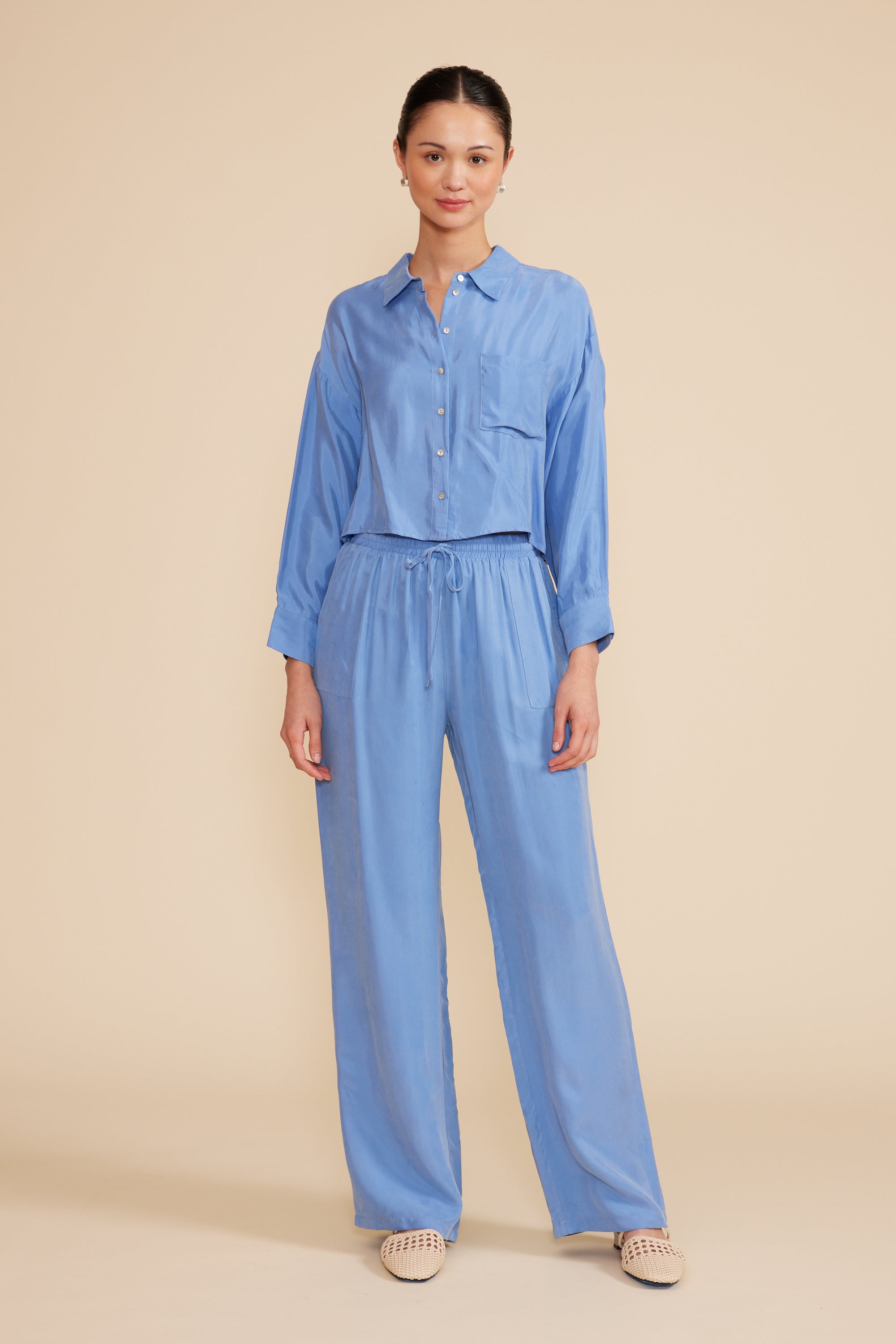 Lucy Paris - Baker Cargo Top - Blue