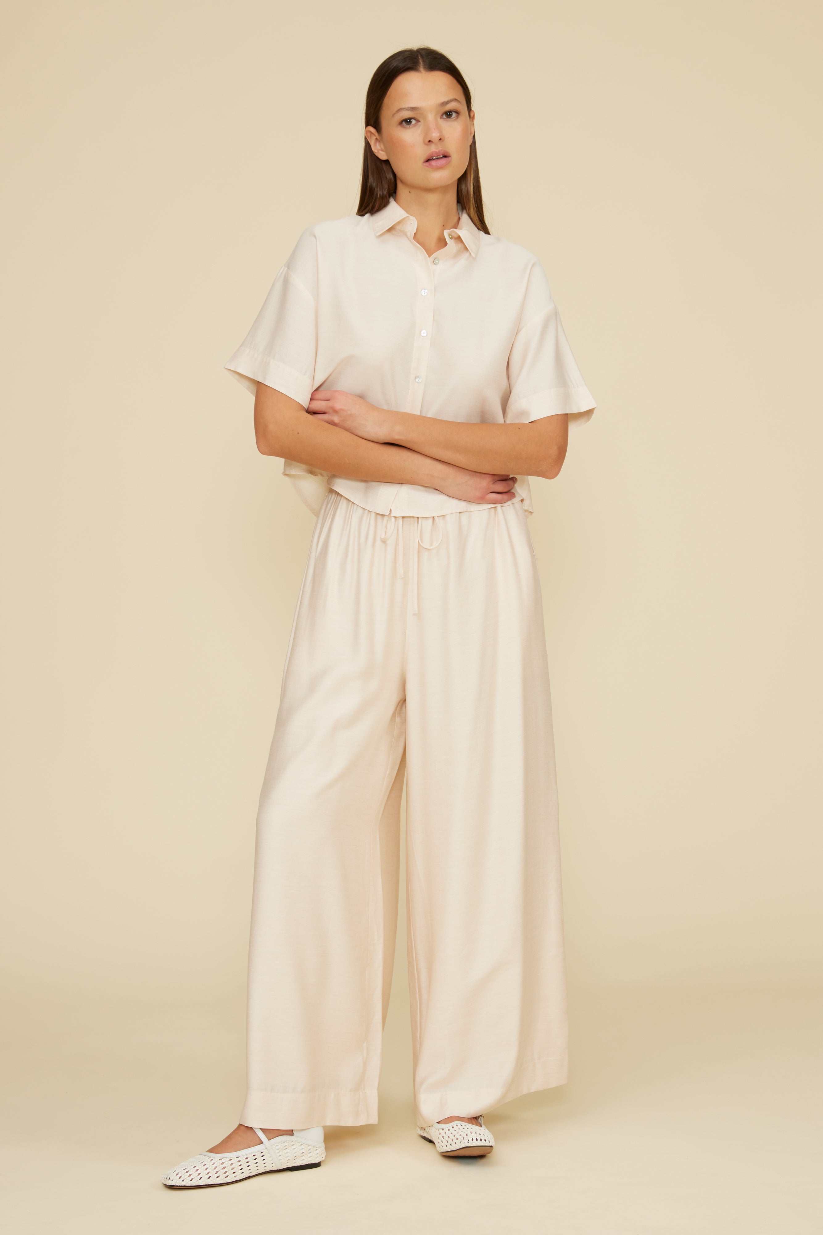 Lucy Paris - Bea Flowy Pant - Champagne
