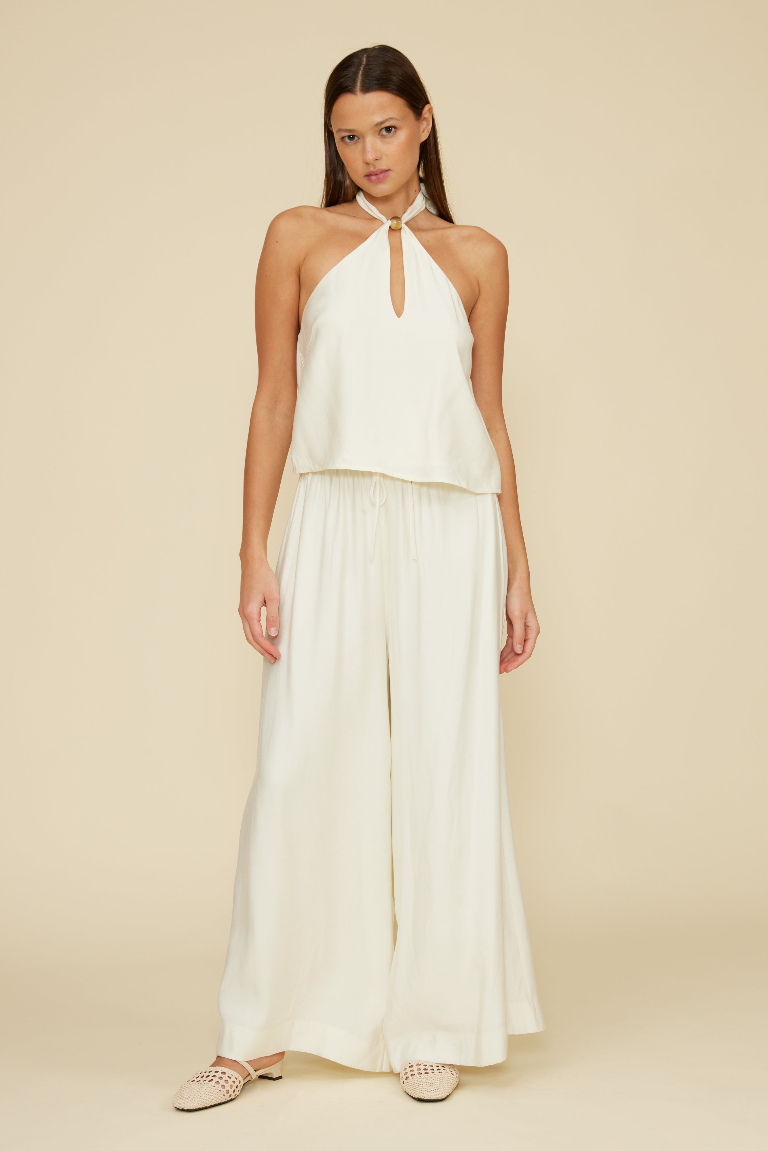 Lucy Paris - Bea Flowy Pant - Ivory