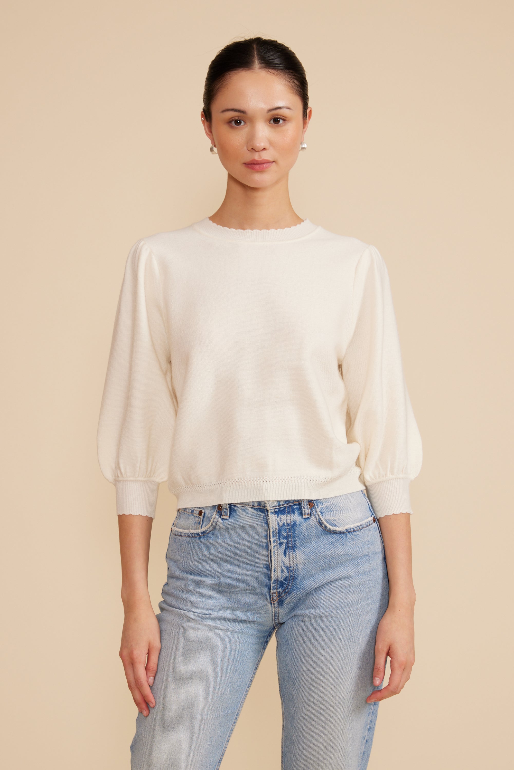 Lucy Paris - Britt Knit Top - Ivory