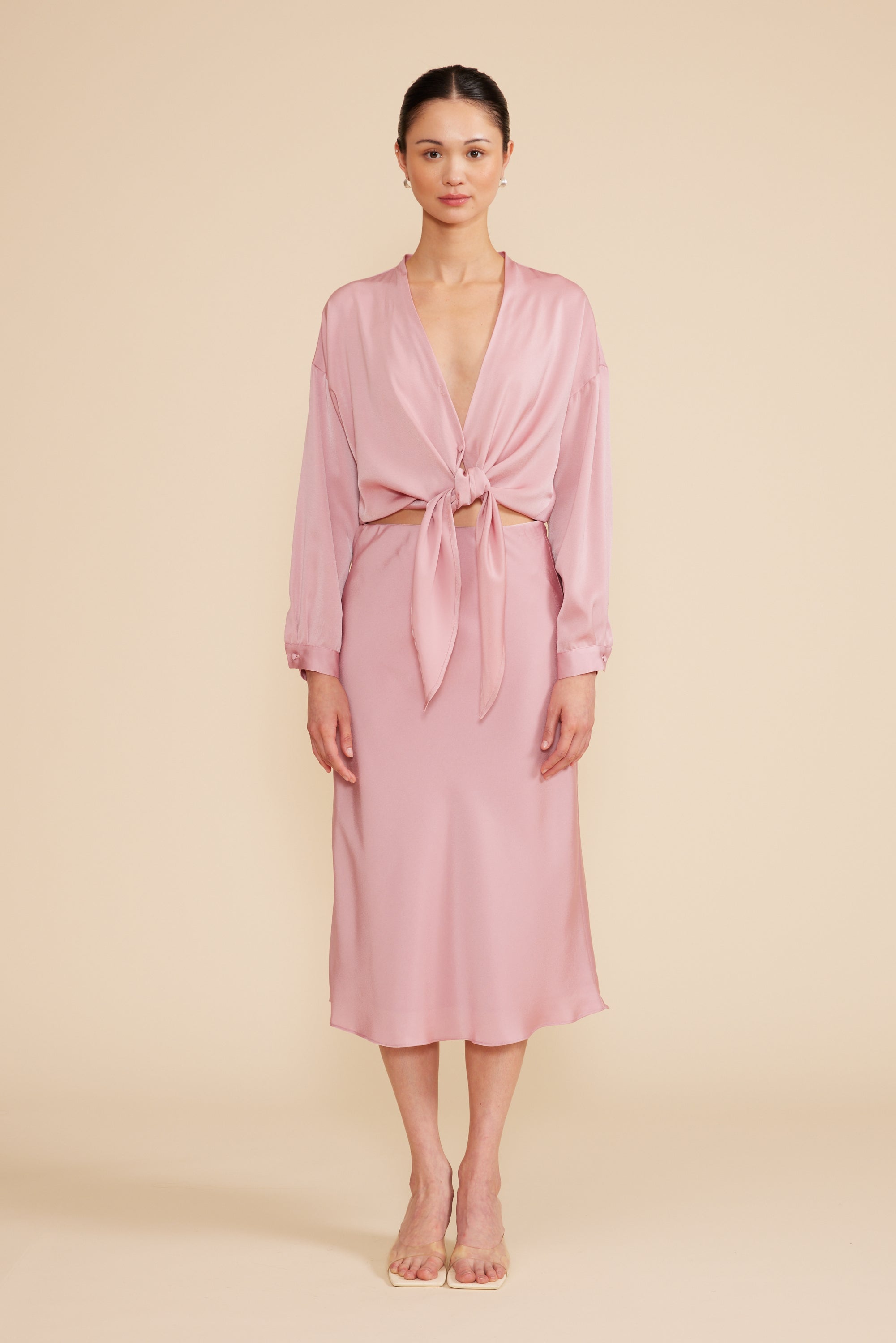 Lucy Paris - Gloria Tie Top - Rose Pink