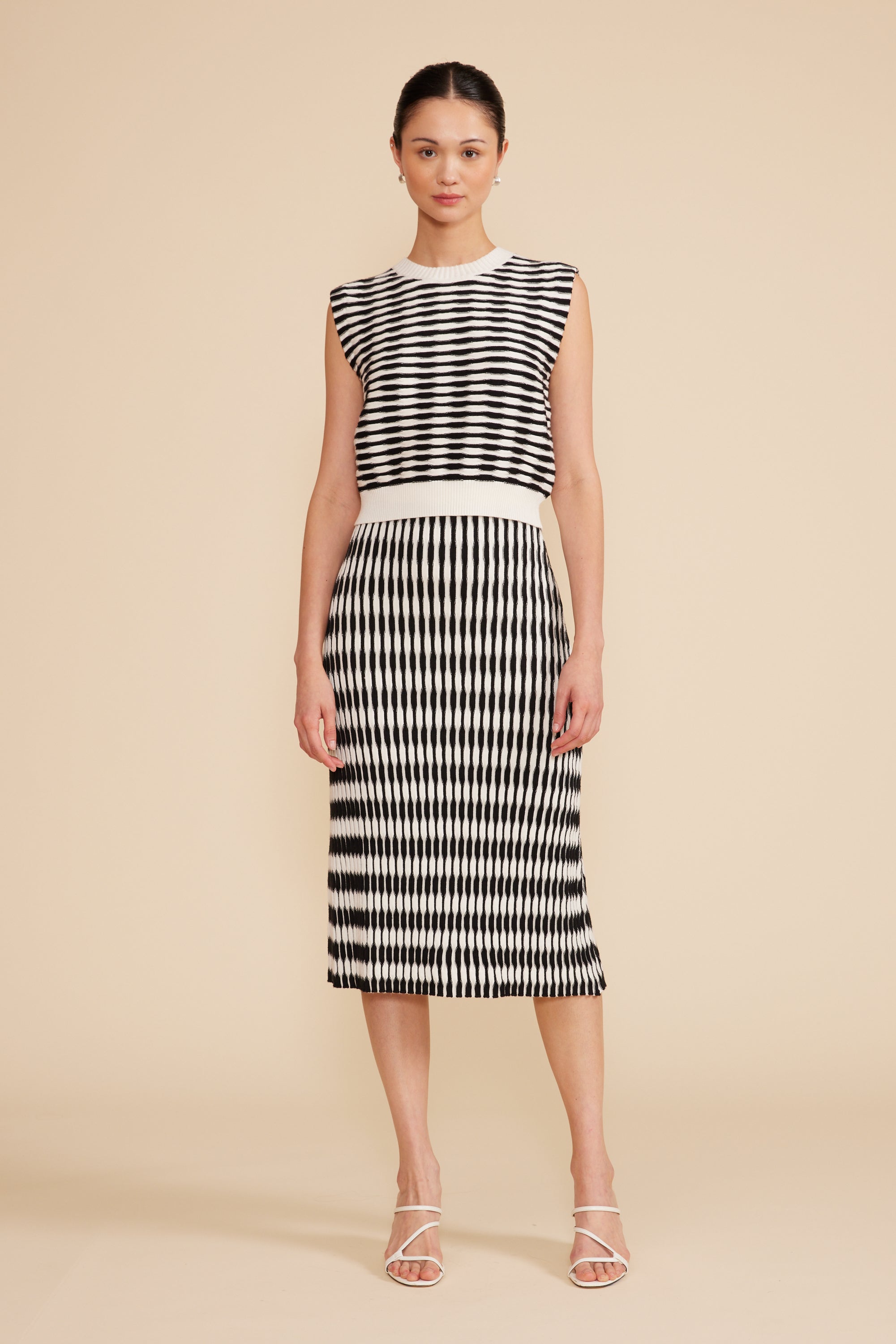 Lucy Paris - Hampton Knit Top - Black White