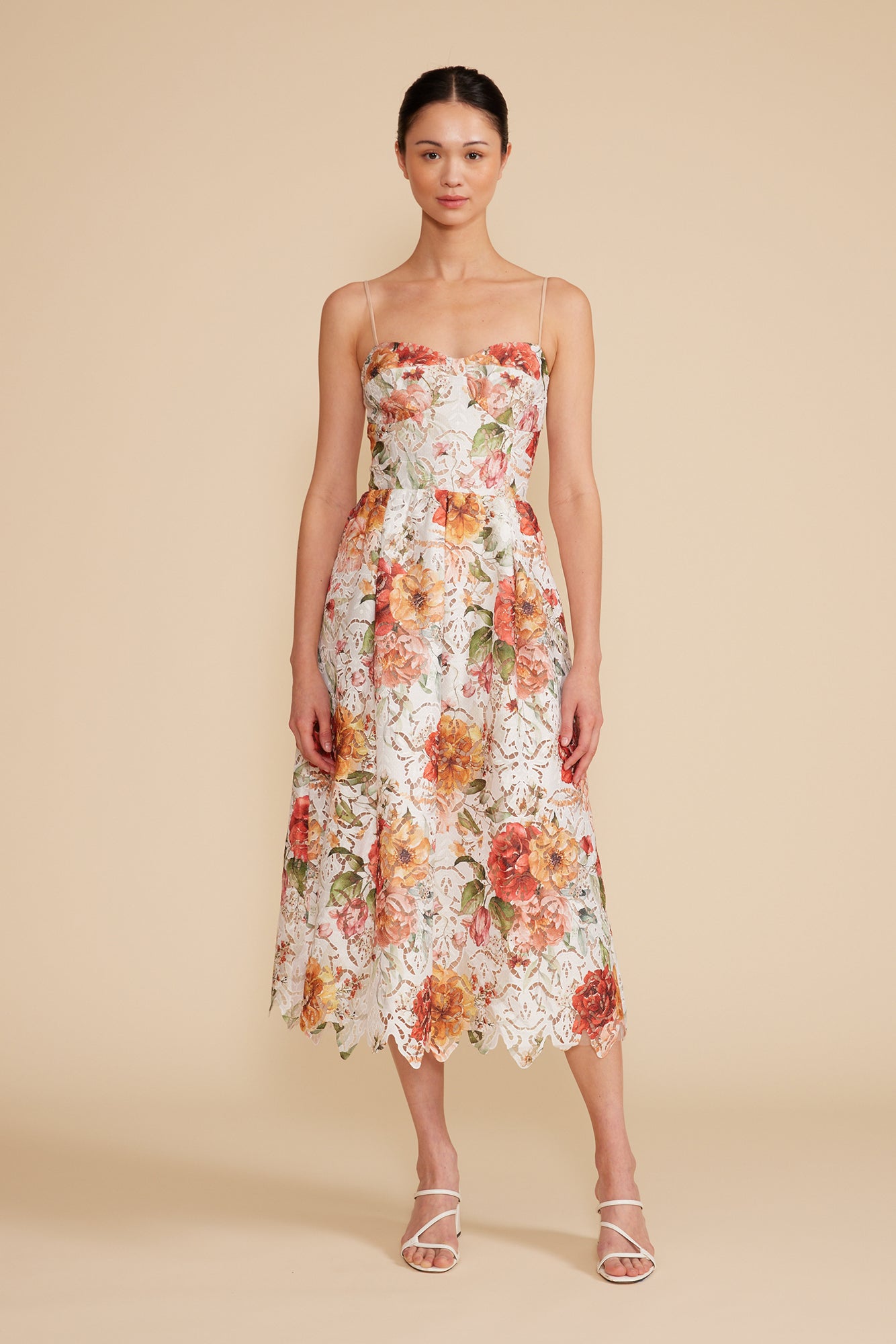 Lucy Paris - Mona Midi Dress - Orange