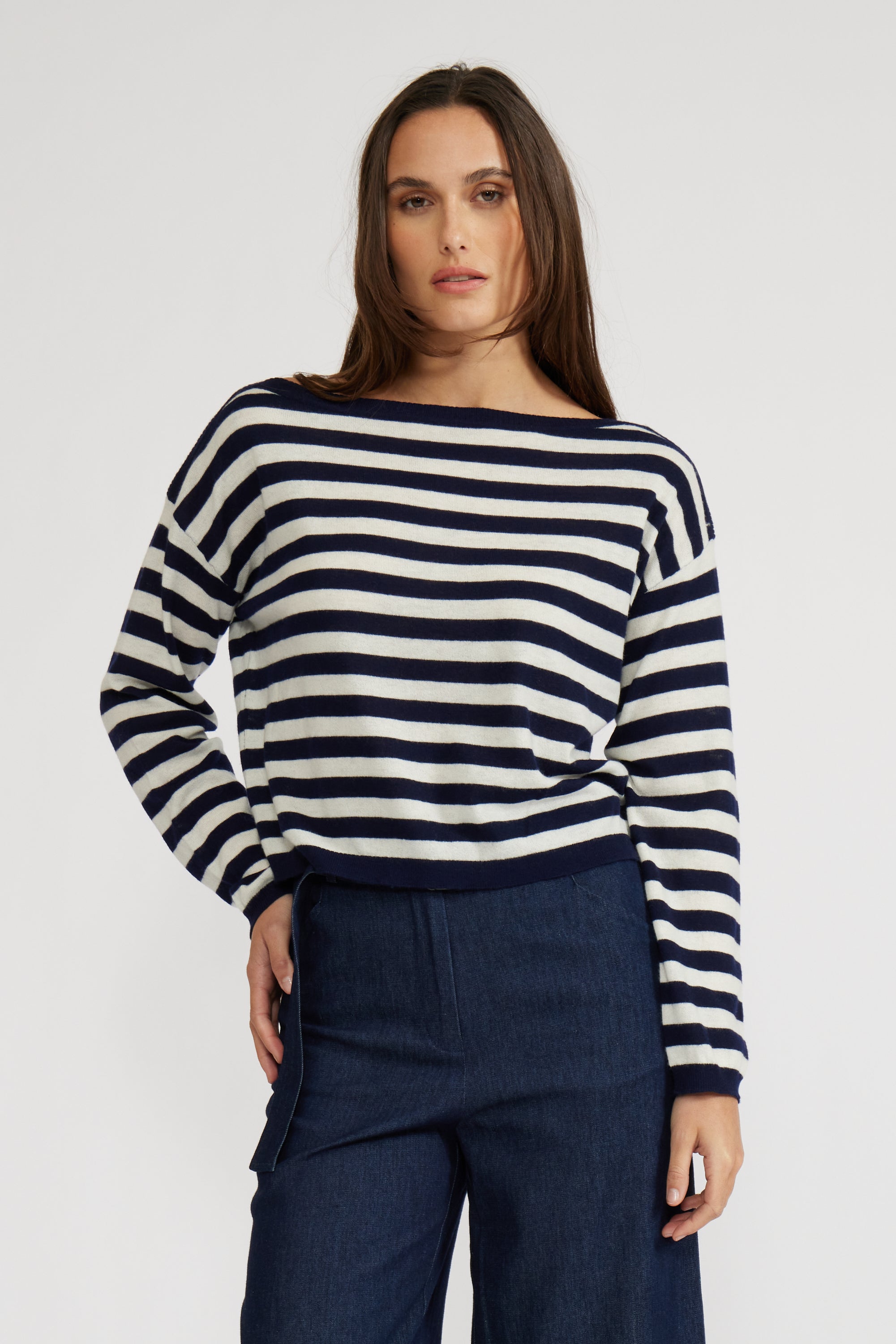 Lucy Paris - Nathan Knit Top - Navy Stripe
