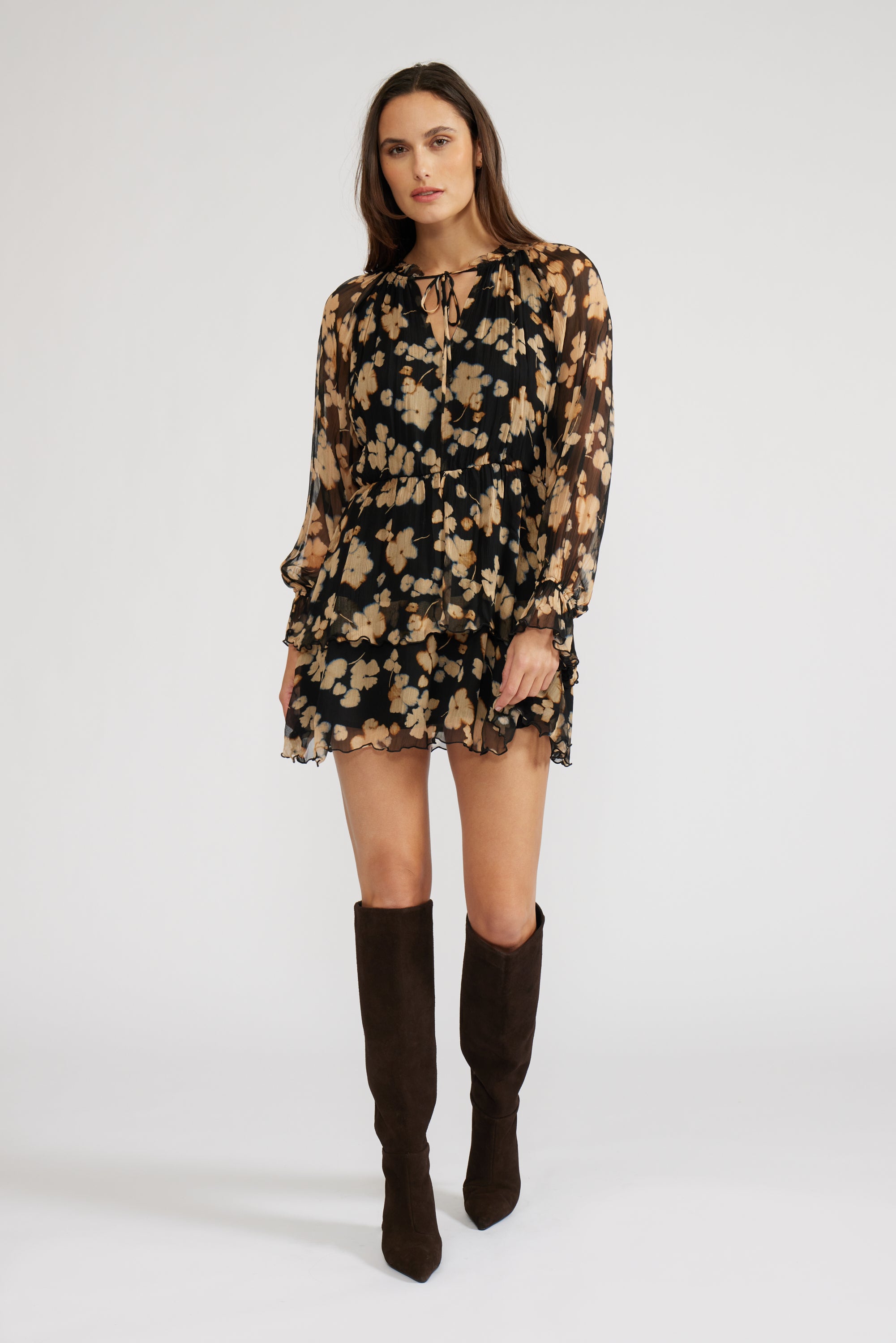 Lucy Paris - Santino Mini Dress - Black Beige