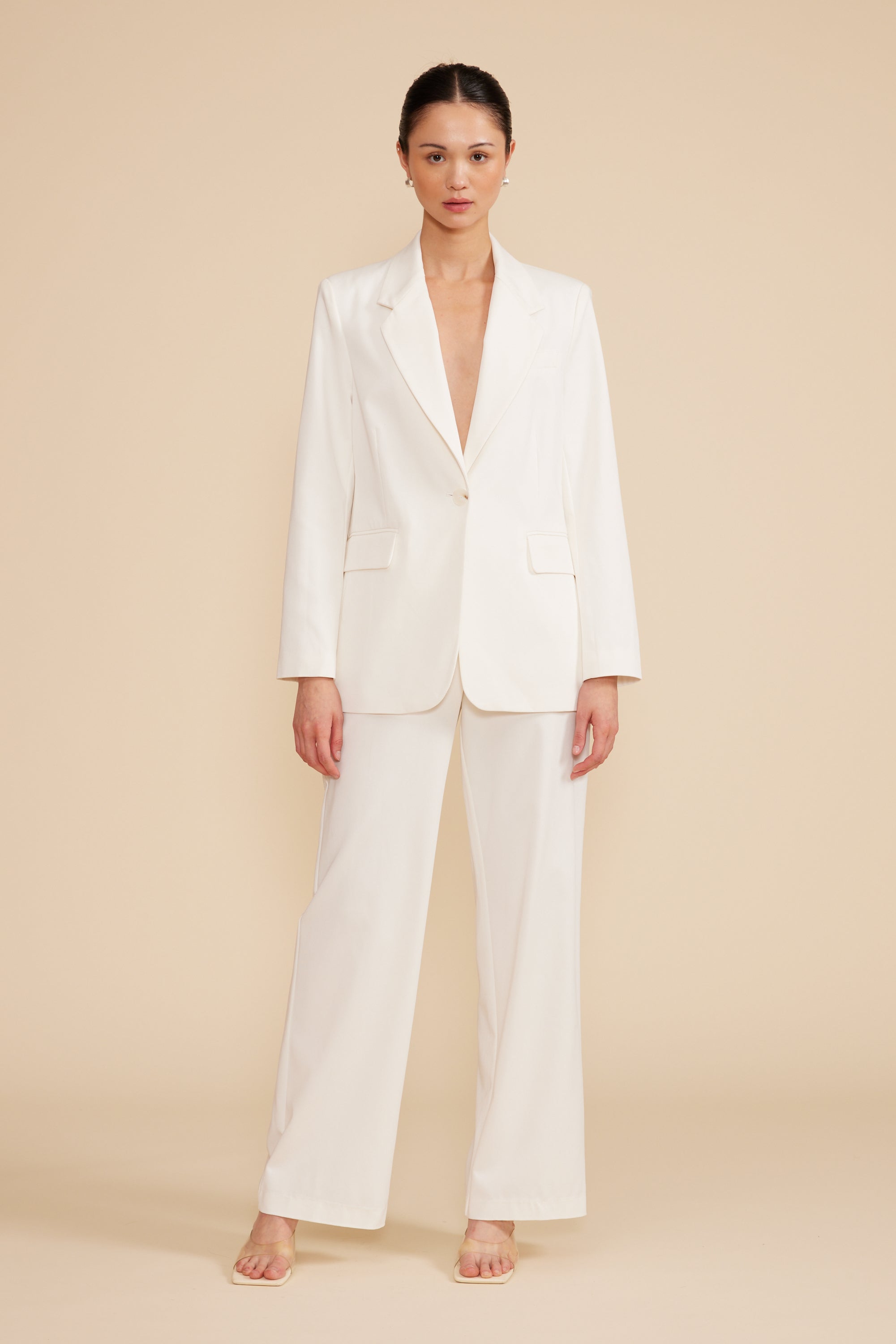 Lucy Paris - Tara Cupro Blazer - White