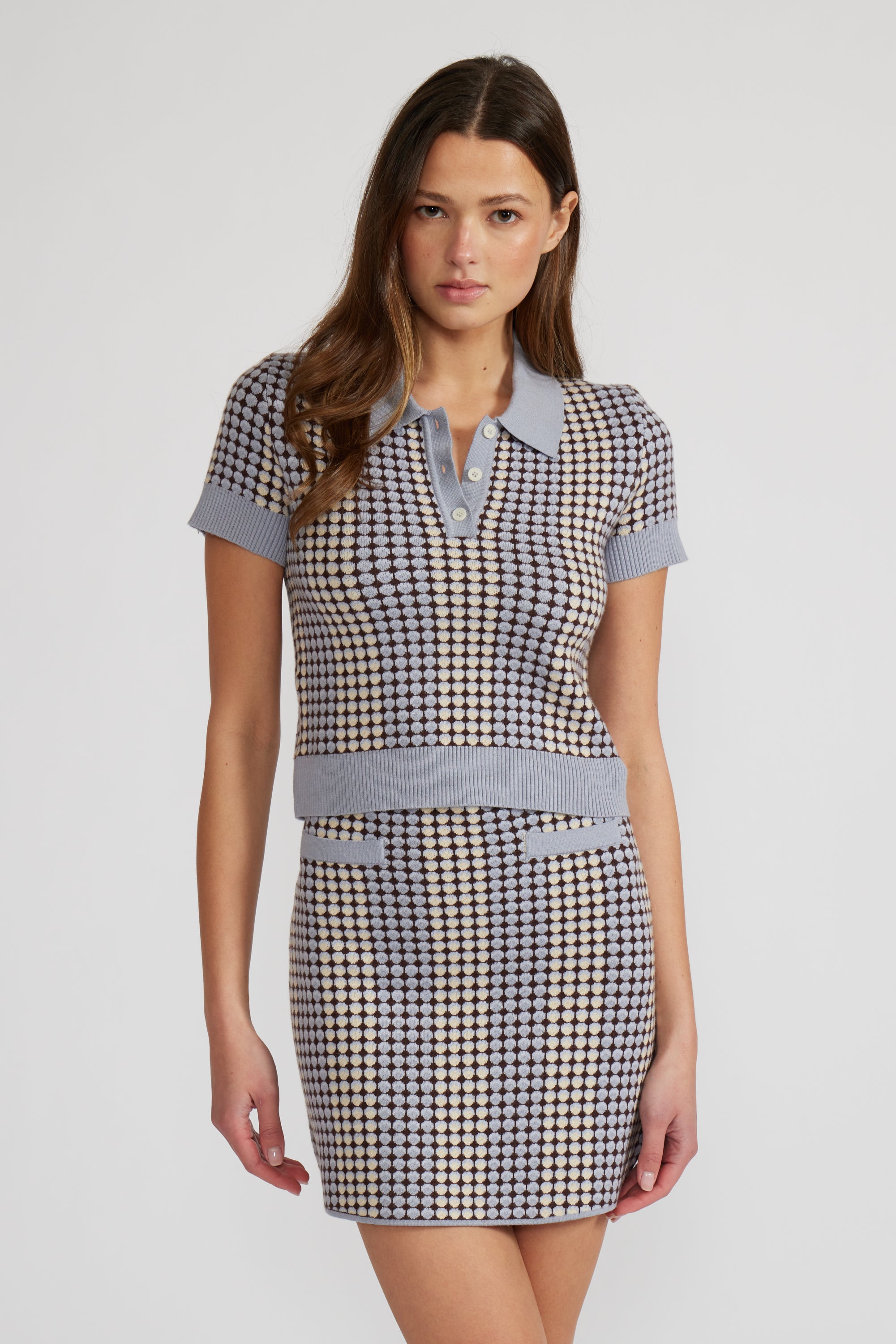 トップス lumignon houndstooth fur knit tops トップス lumignon houndstooth fur knit tops Lumignon