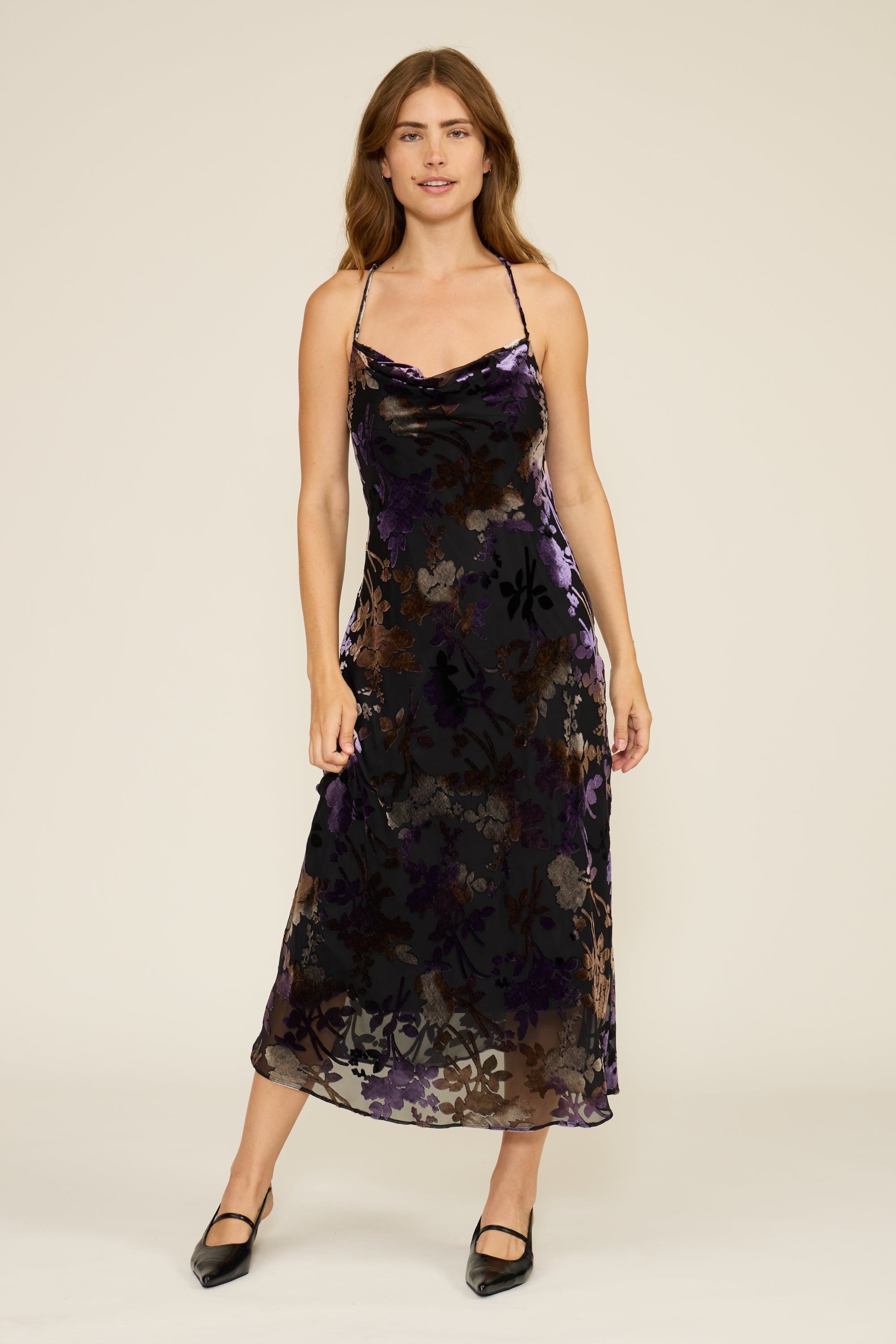 Lucy Paris - Wisteria Maxi Dress - Purple Floral