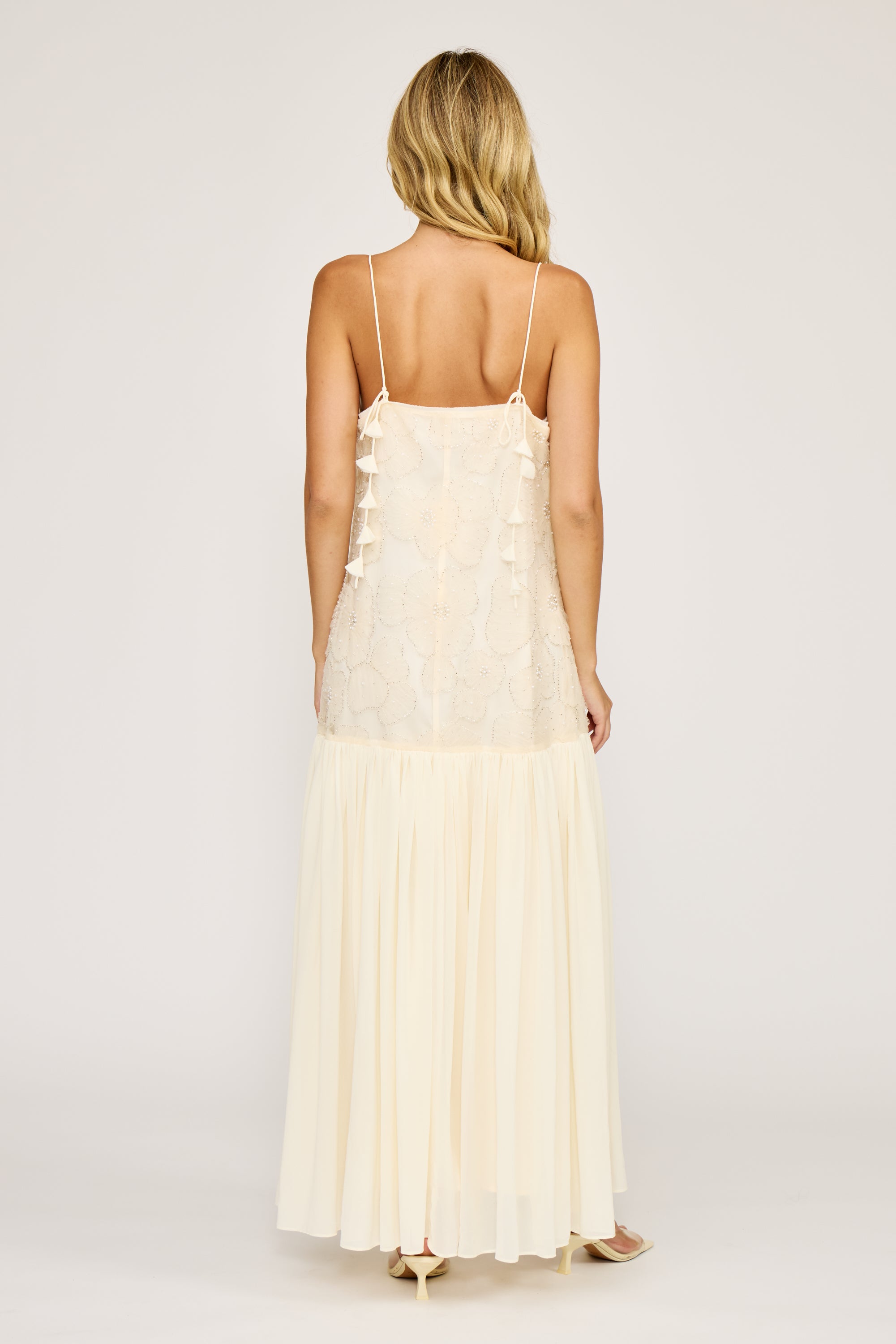 Emily Sequined Dress - Ivory