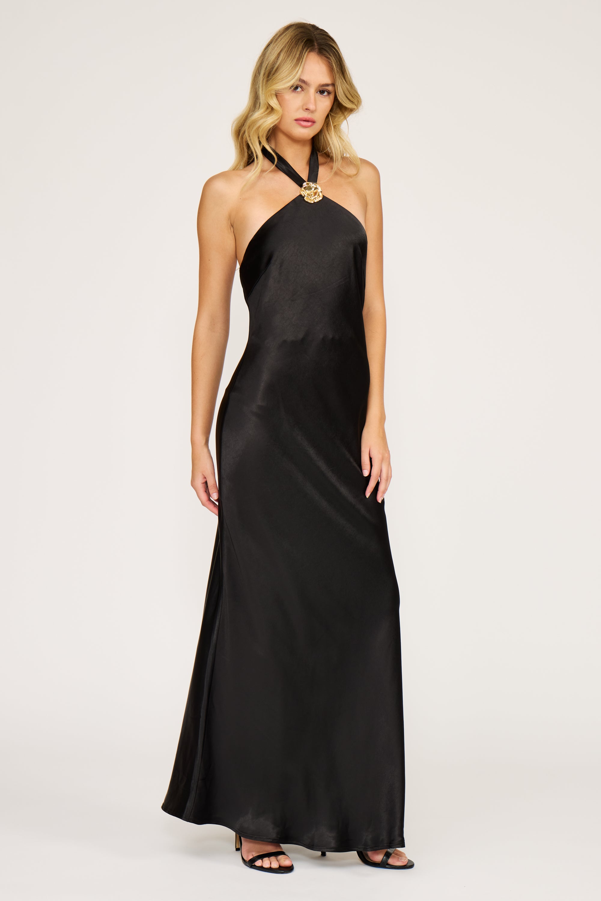 Lucy Paris - Bonnie Halter Dress - Black Large Lucy Paris - Bonnie Halter Dress - Black Large