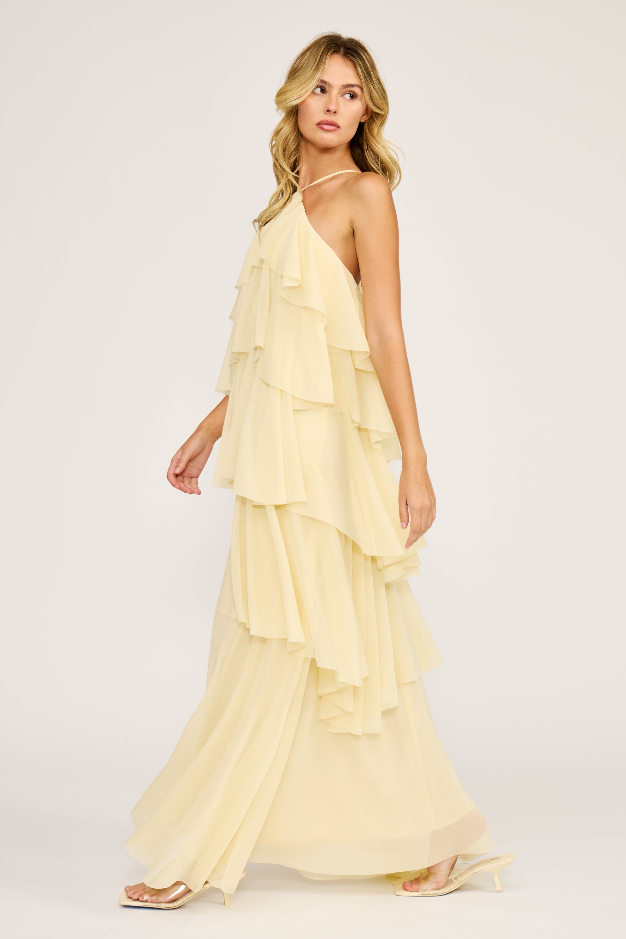 Lucy Paris - Emery Ruffle Dress - Yellow Lucy Paris - Emery Ruffle Dress - Yellow