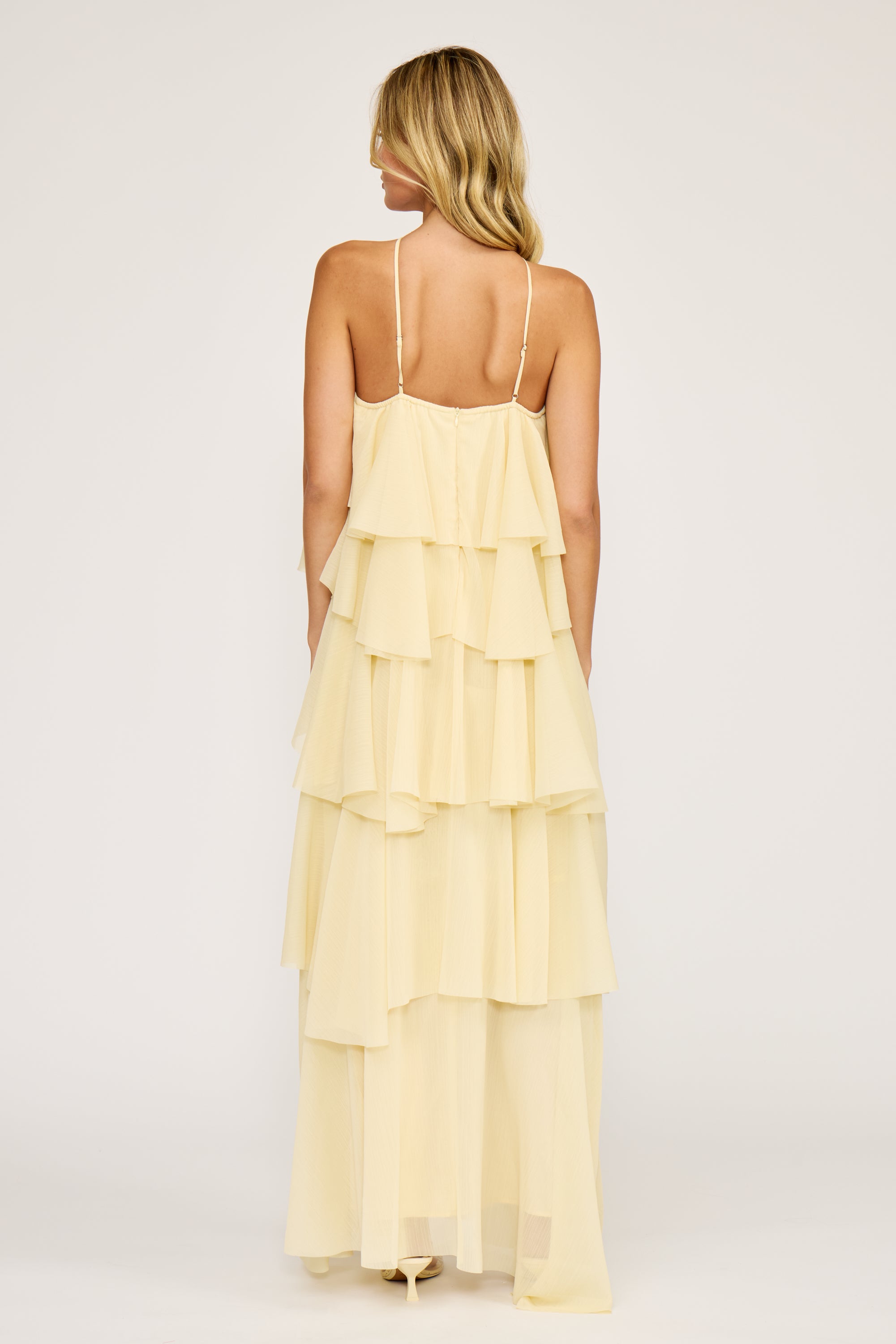 Emery Ruffle Dress - Yellow