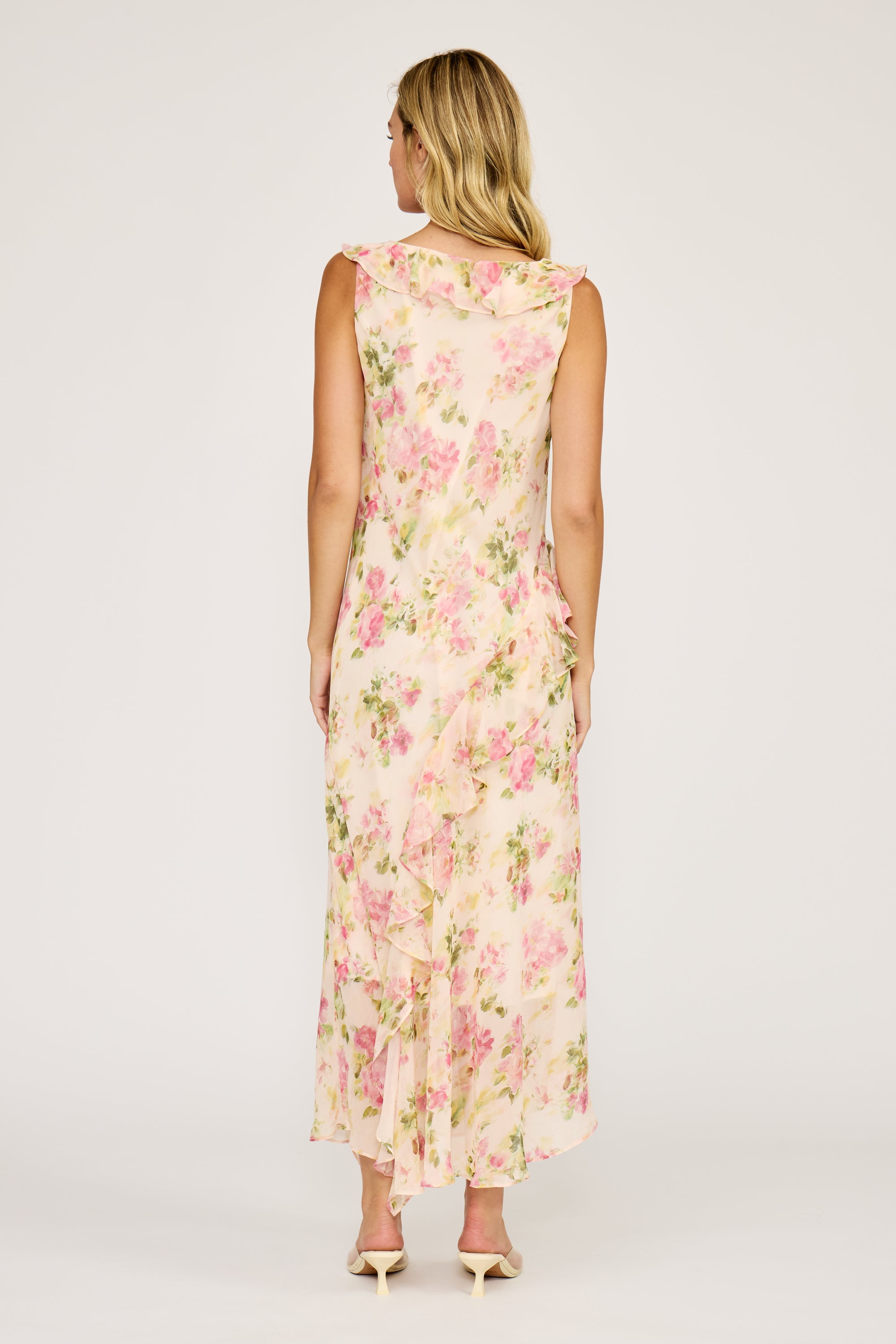 Stella Ruffle Dress - Pink Floral