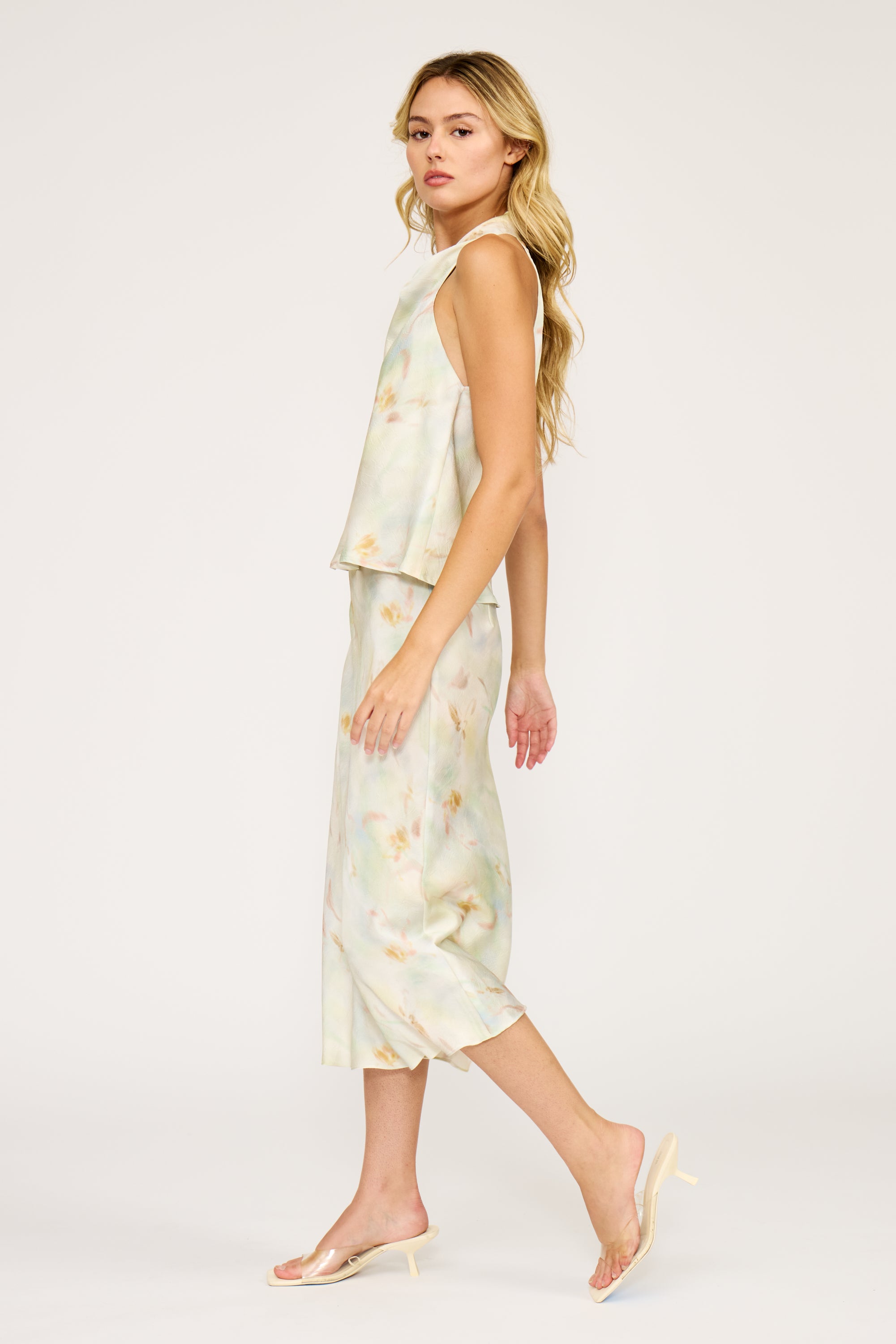 Bowie Cowl Neck Top - Mint