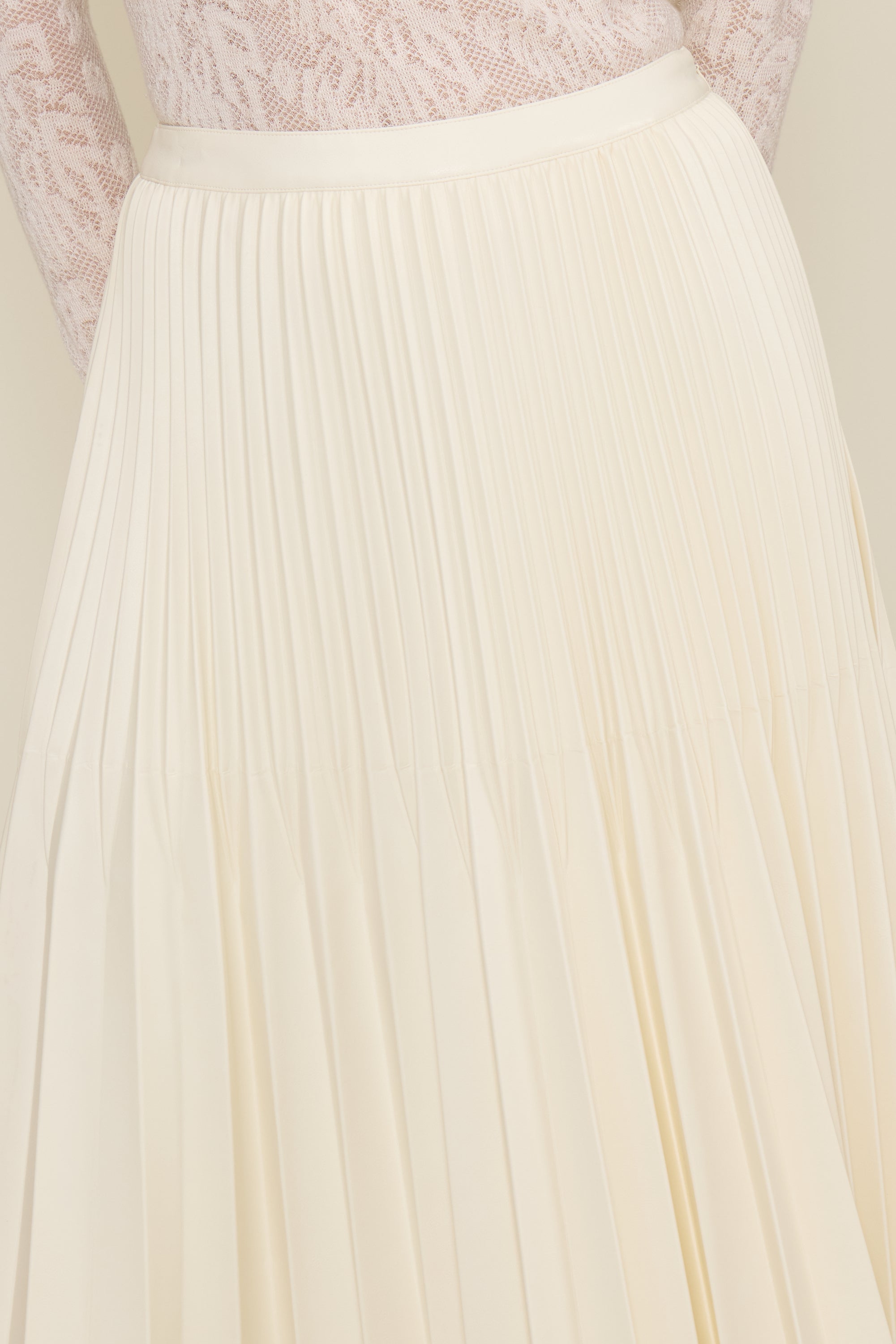 Billie Pleated Skirt - Cream