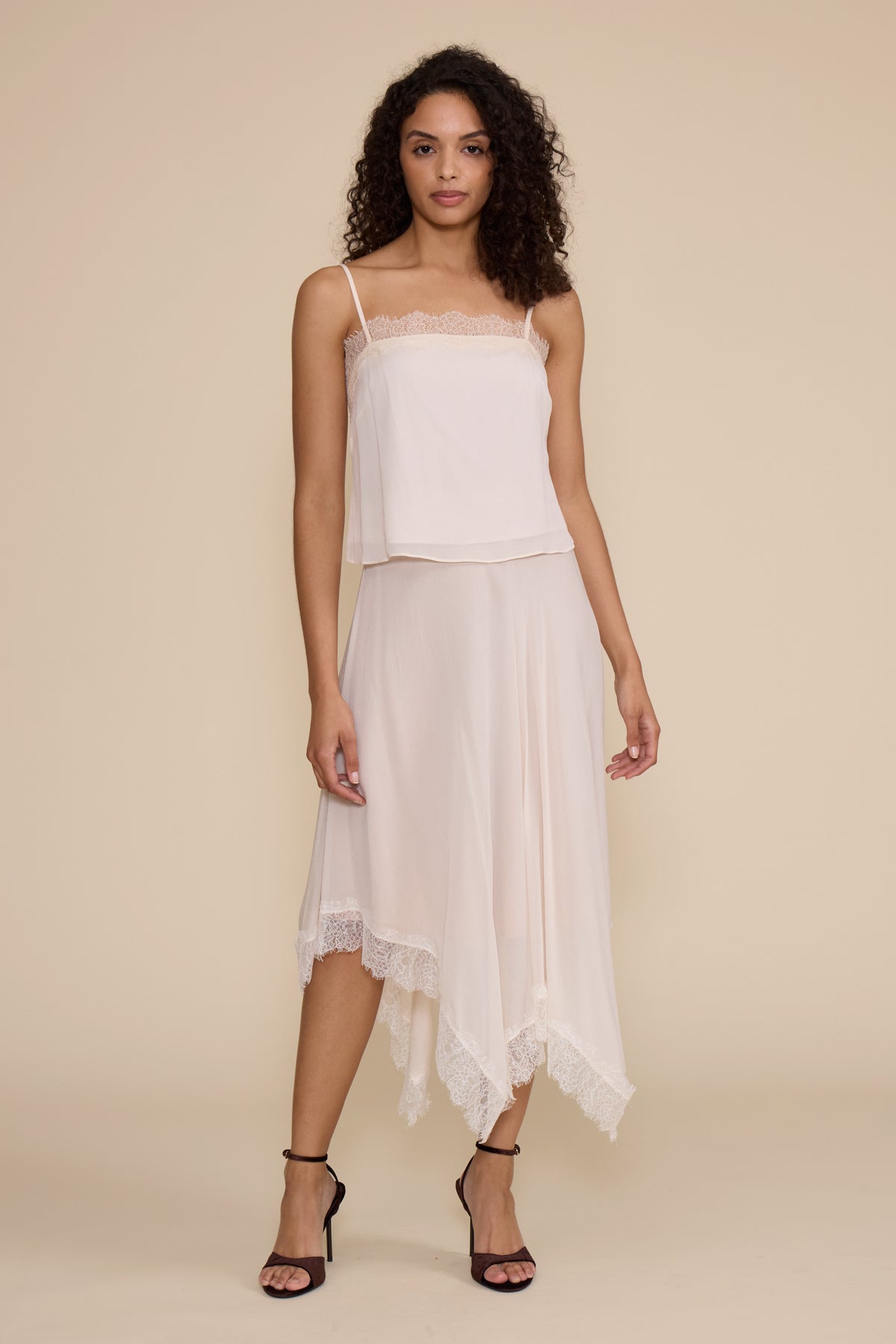 Lali Lace Trim Skirt - Ivory