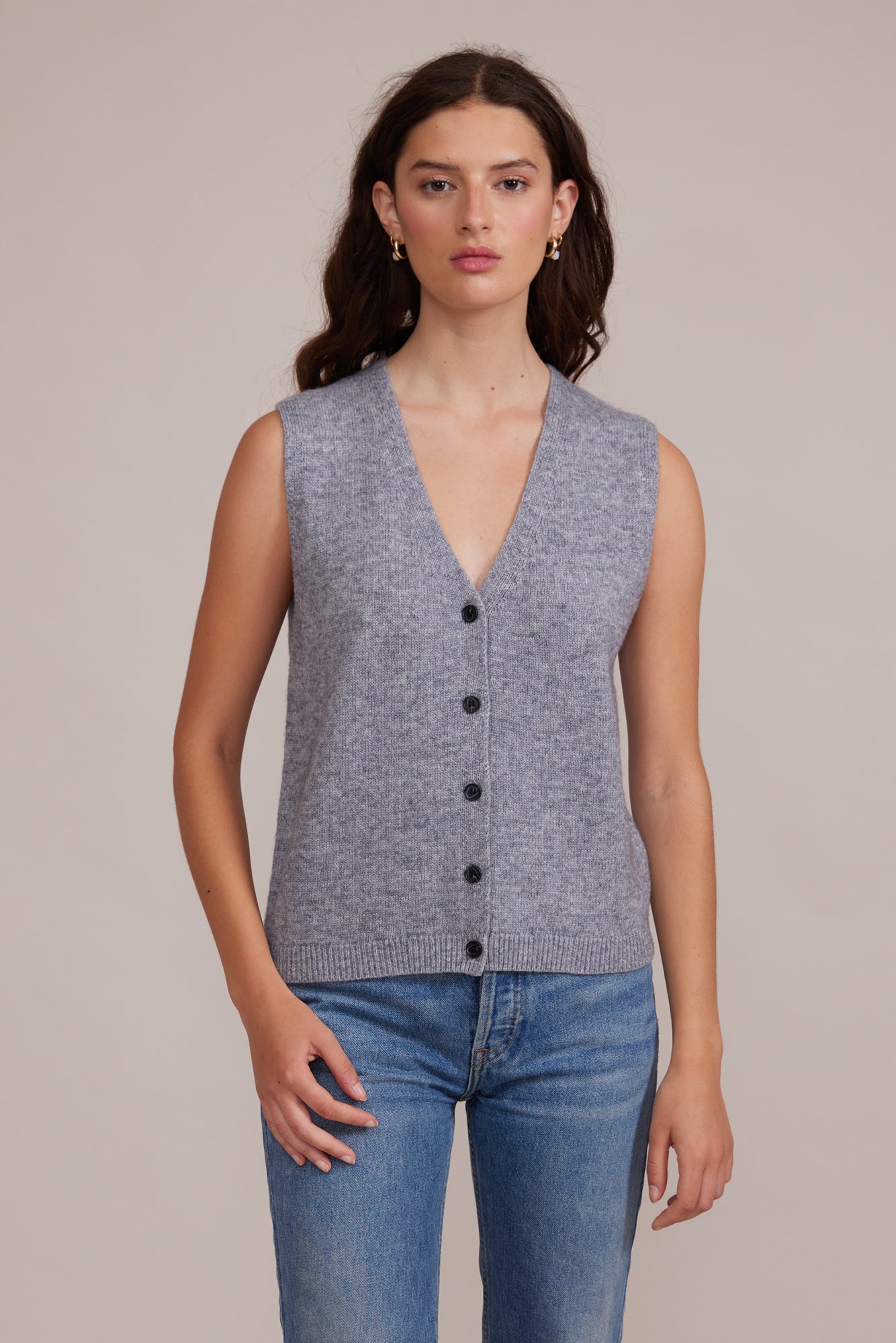 Lucy Paris - Eleta Vest Top - Grey