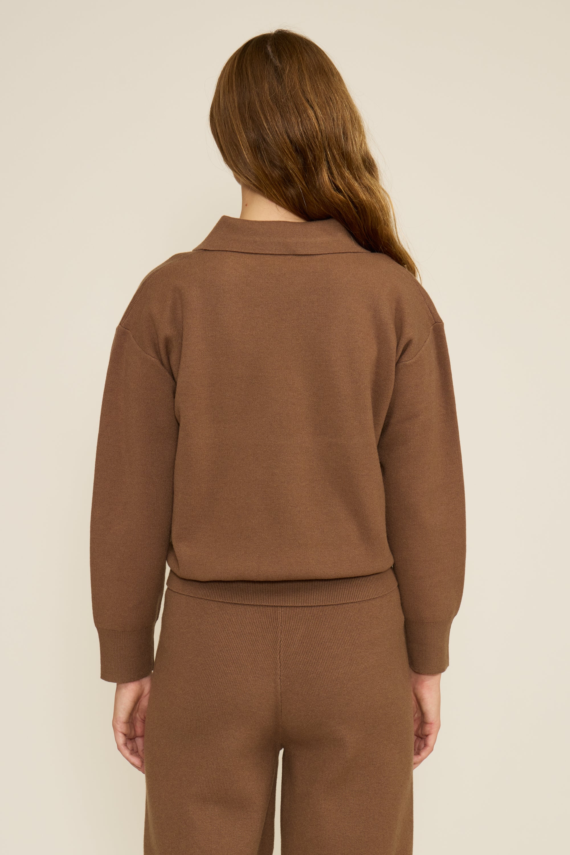 Julie Polo Sweater - Brown