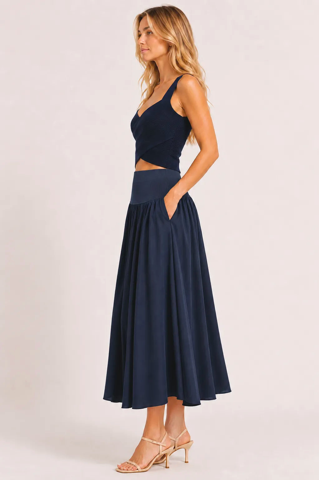 Lucy Paris - Selene Mixed Media Skirt