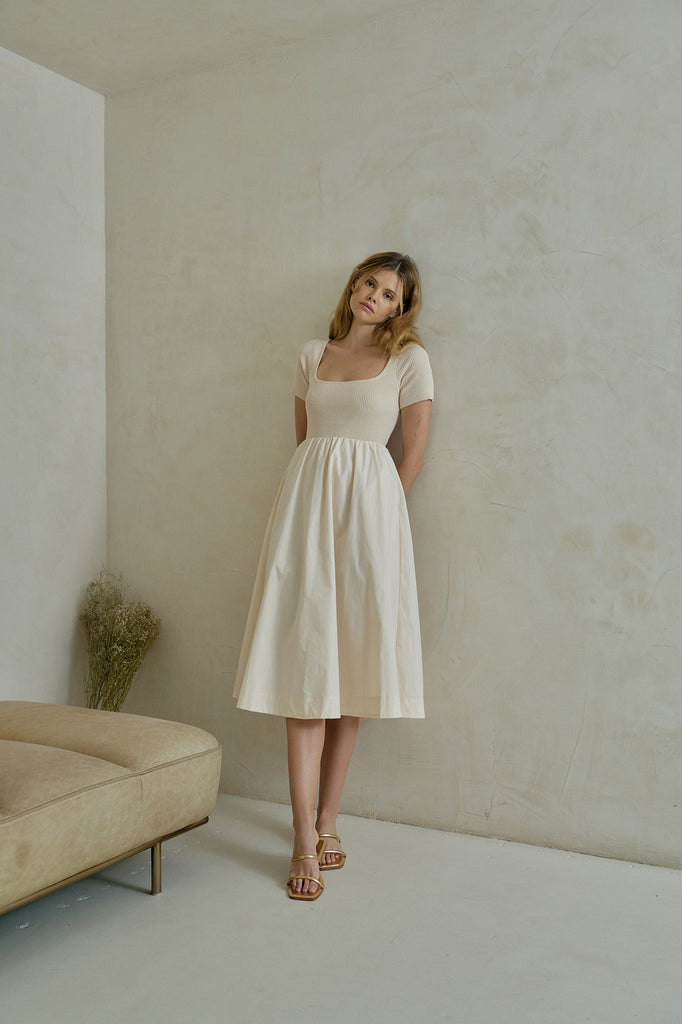 Lucy Paris - Reese Knit Dress - Cream