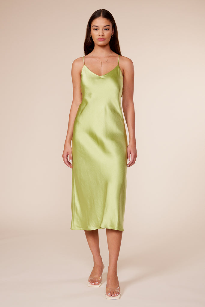 Colette Slip Dress- Lime