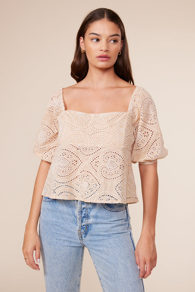 Celeste Eyelet Top